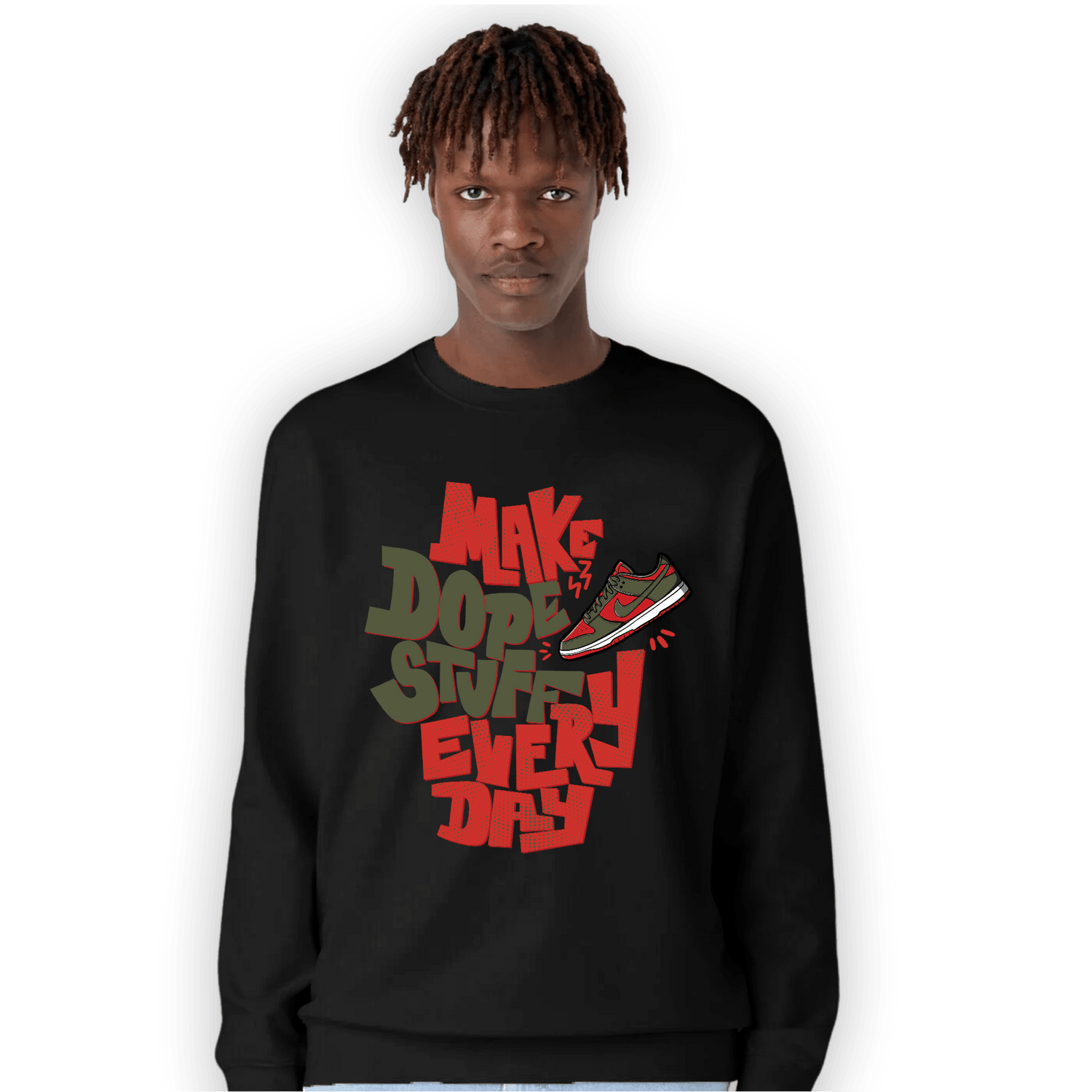 Dunk Low Mystic Red Sweatshirt Match Dope Sneaker - NastyJamz