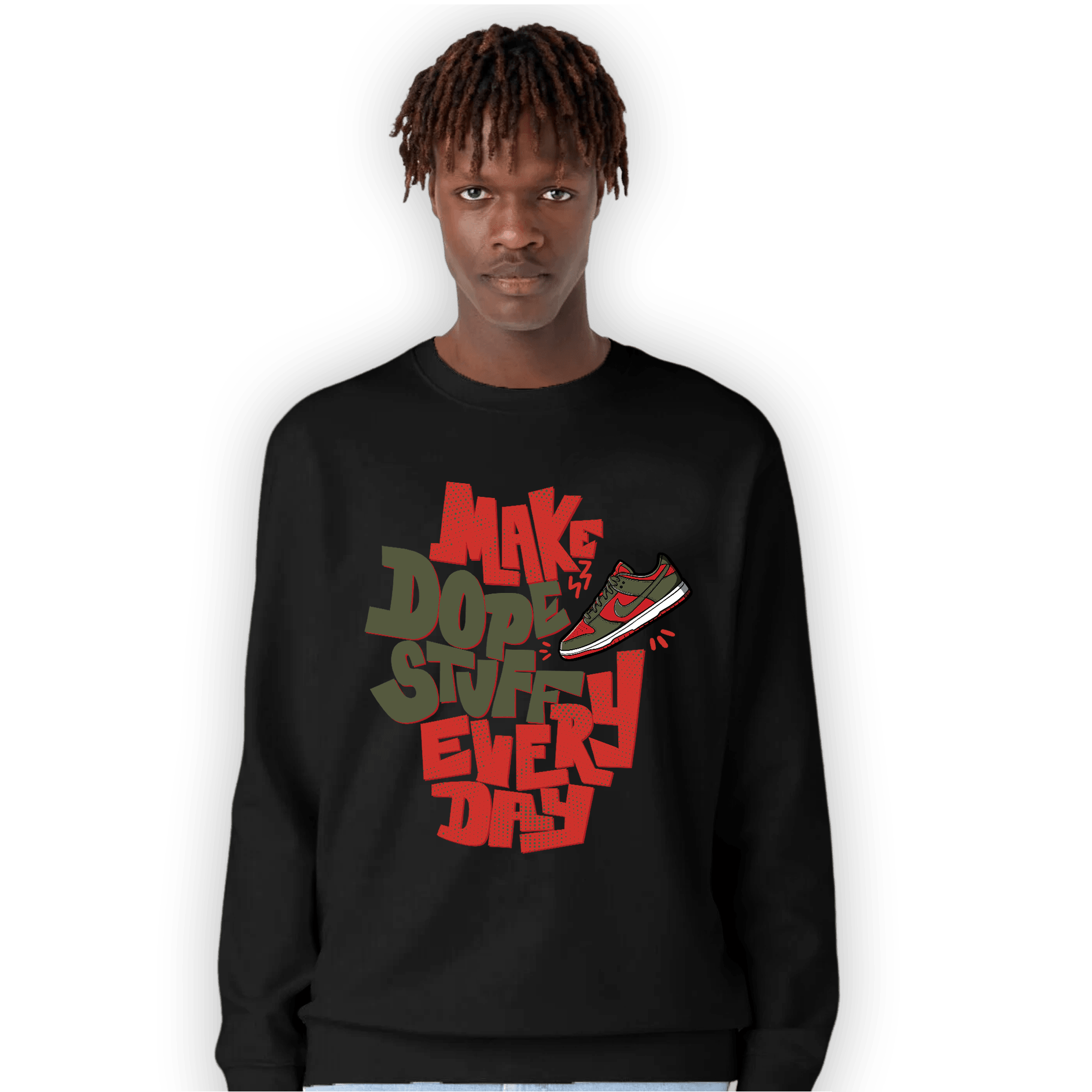 Dunk Low Mystic Red Sweatshirt Match Dope Sneaker - NastyJamz
