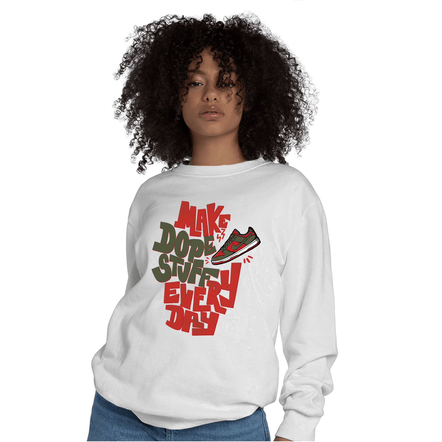 Dunk Low Mystic Red Sweatshirt Match Dope Sneaker - NastyJamz