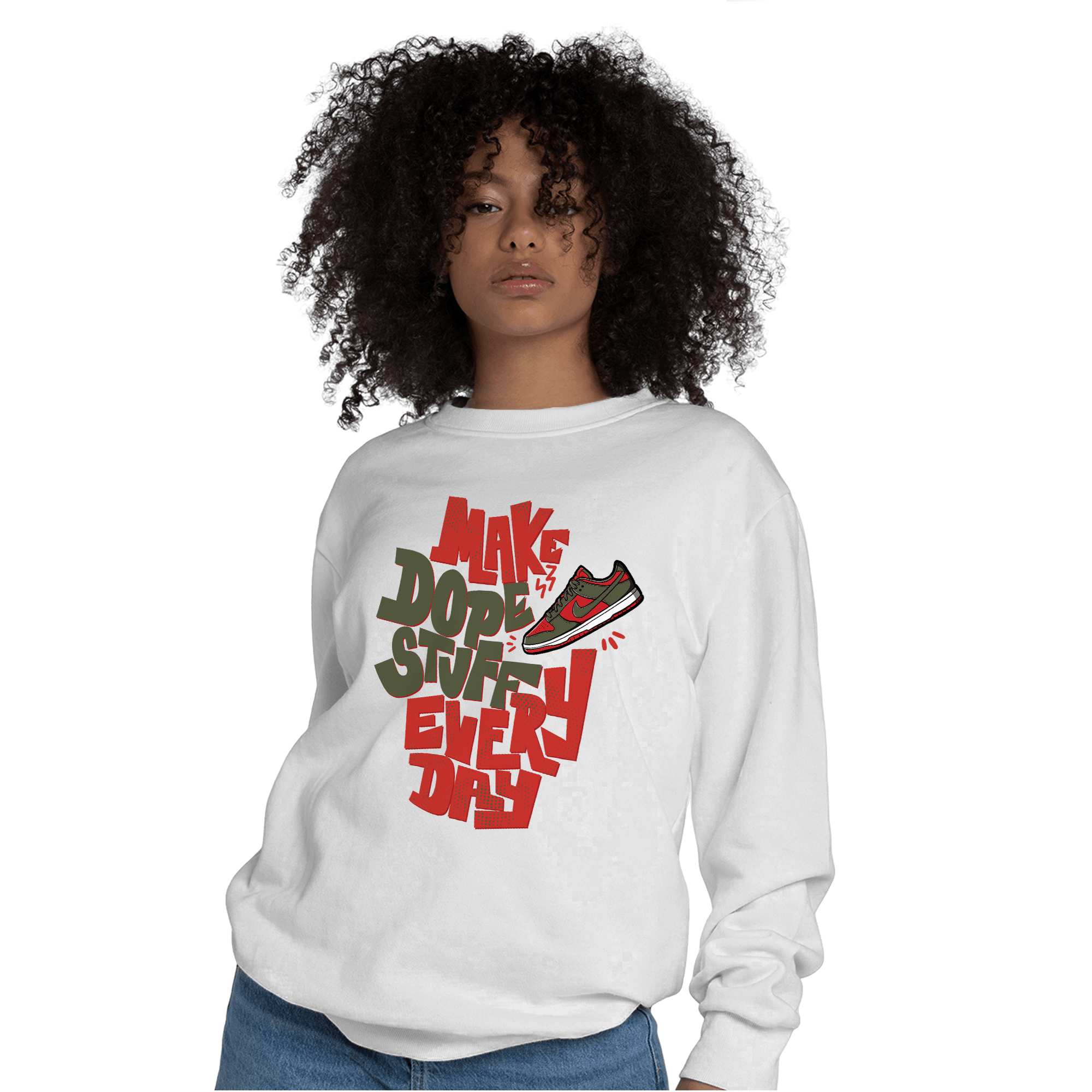 Dunk Low Mystic Red Sweatshirt Match Dope Sneaker - NastyJamz