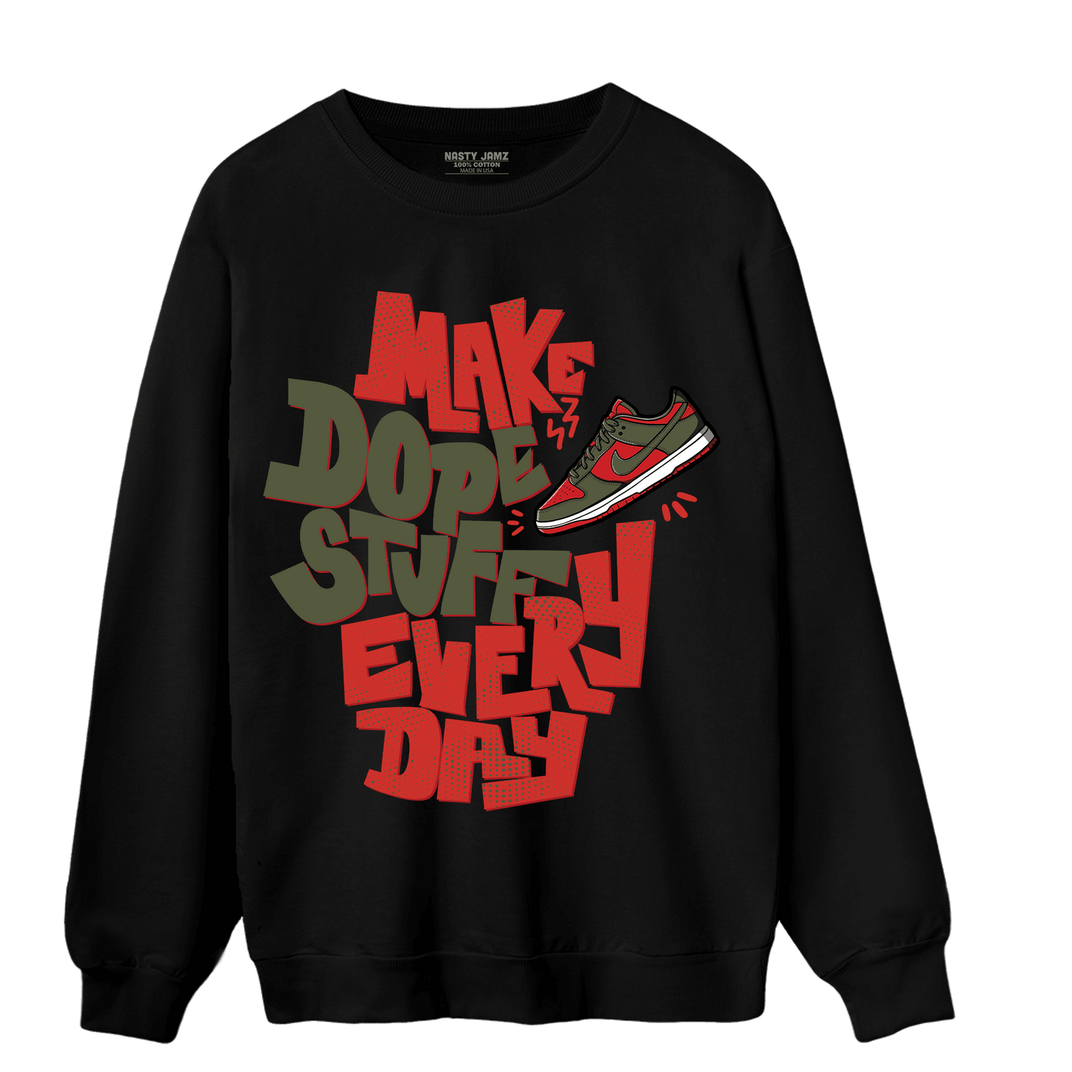 Dunk Low Mystic Red Sweatshirt Match Dope Sneaker - NastyJamz