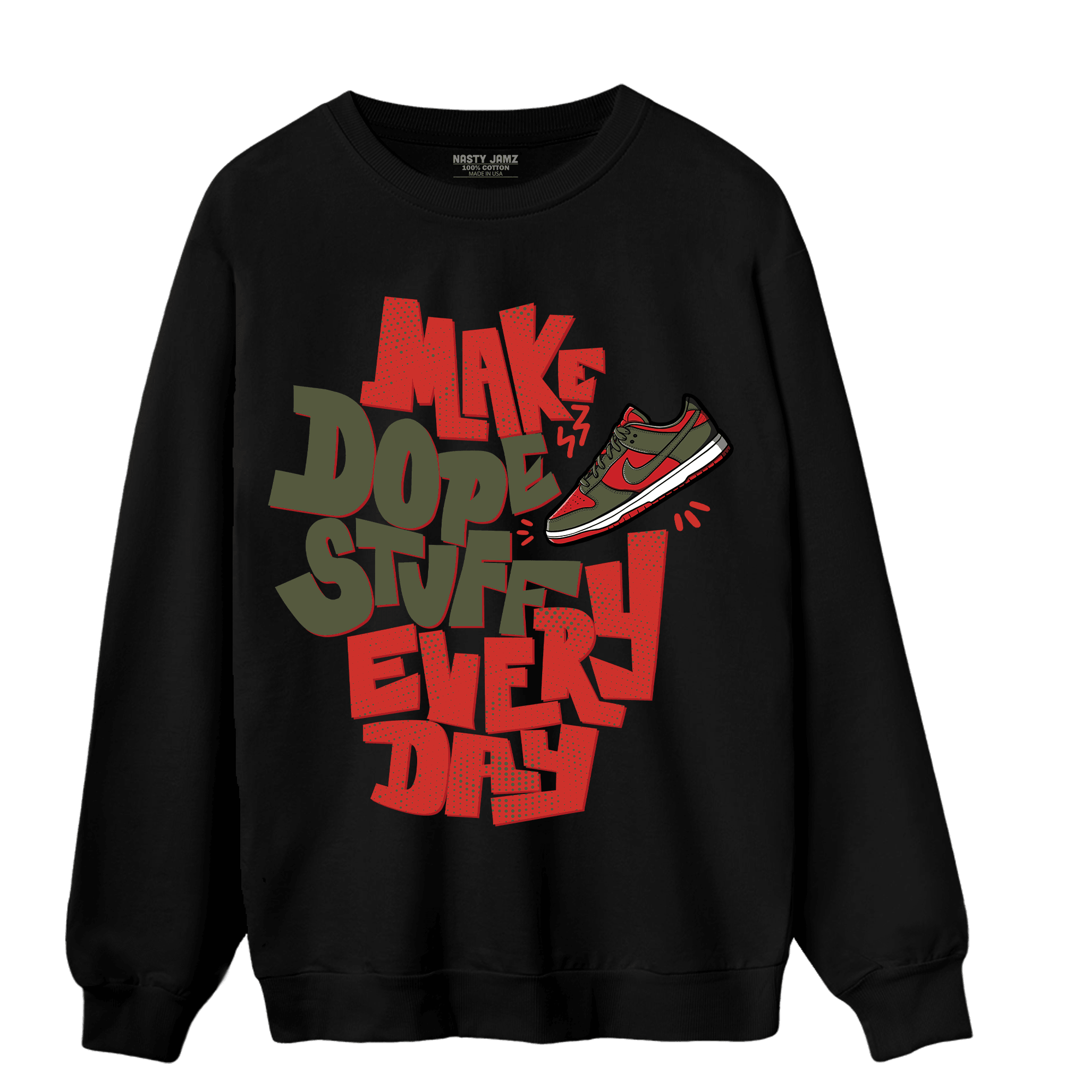 Dunk Low Mystic Red Sweatshirt Match Dope Sneaker - NastyJamz