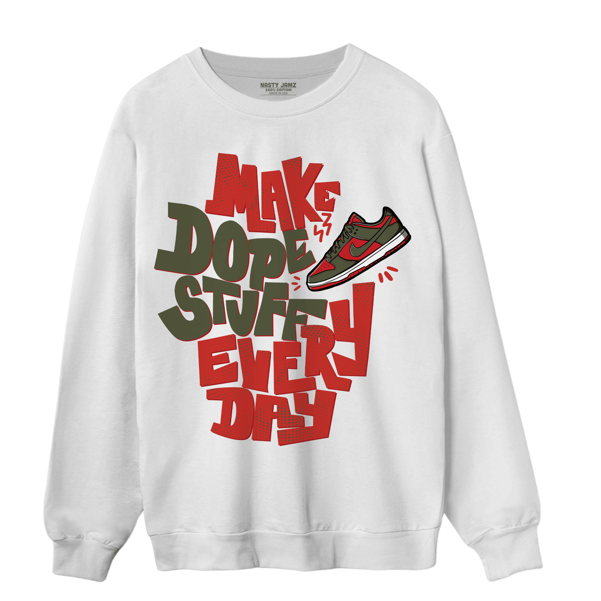 Dunk Low Mystic Red Sweatshirt Match Dope Sneaker - NastyJamz