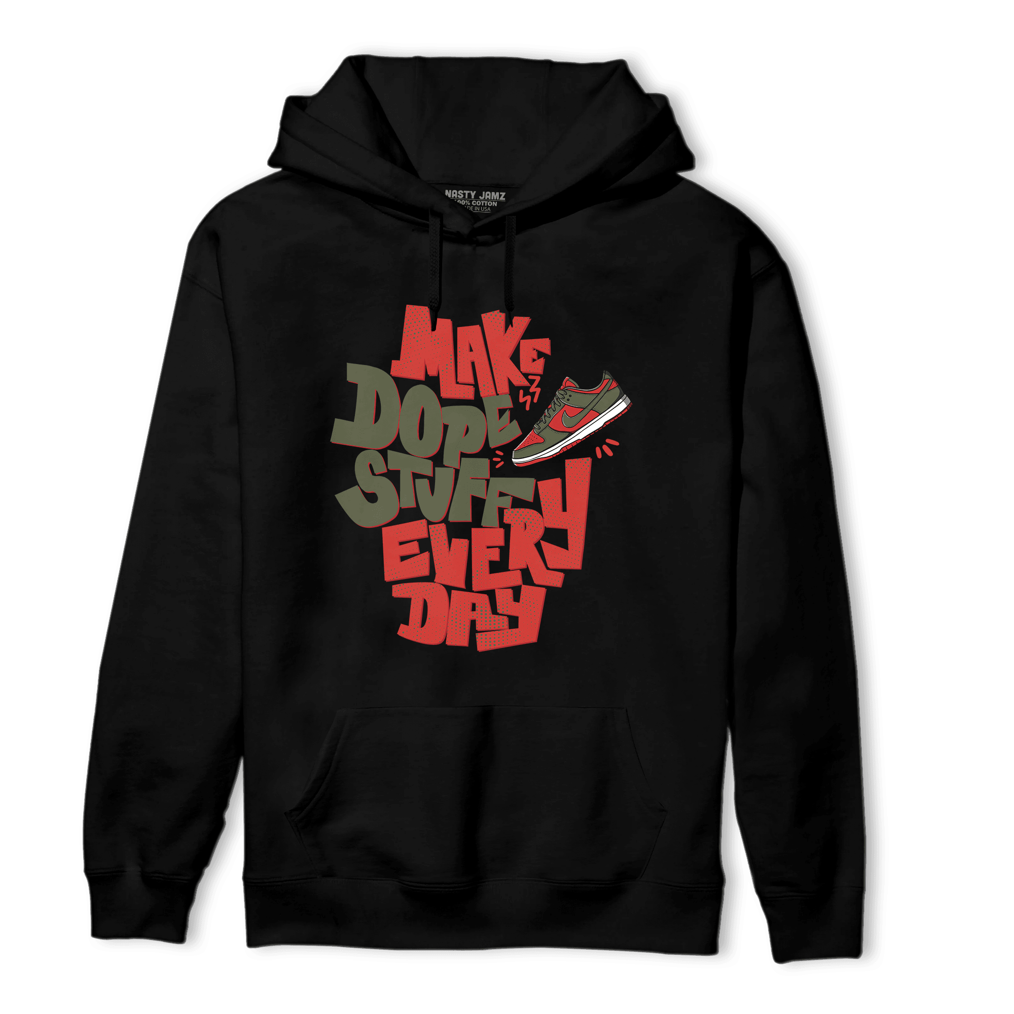 Dunk Low Mystic Red Hoodie Match Dope Sneaker - NastyJamz