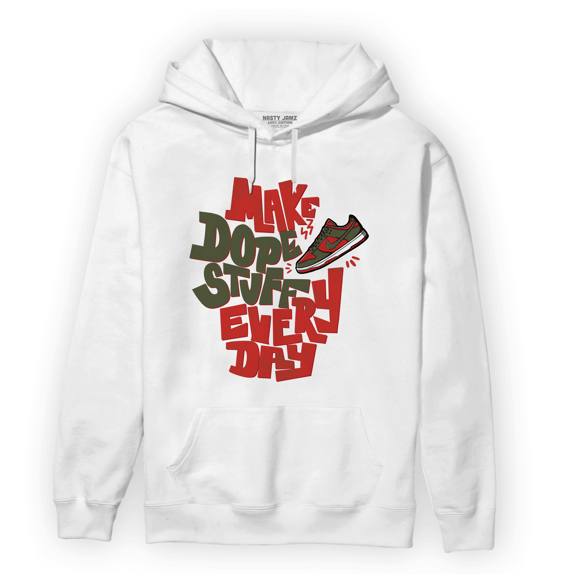 Dunk Low Mystic Red Hoodie Match Dope Sneaker - NastyJamz