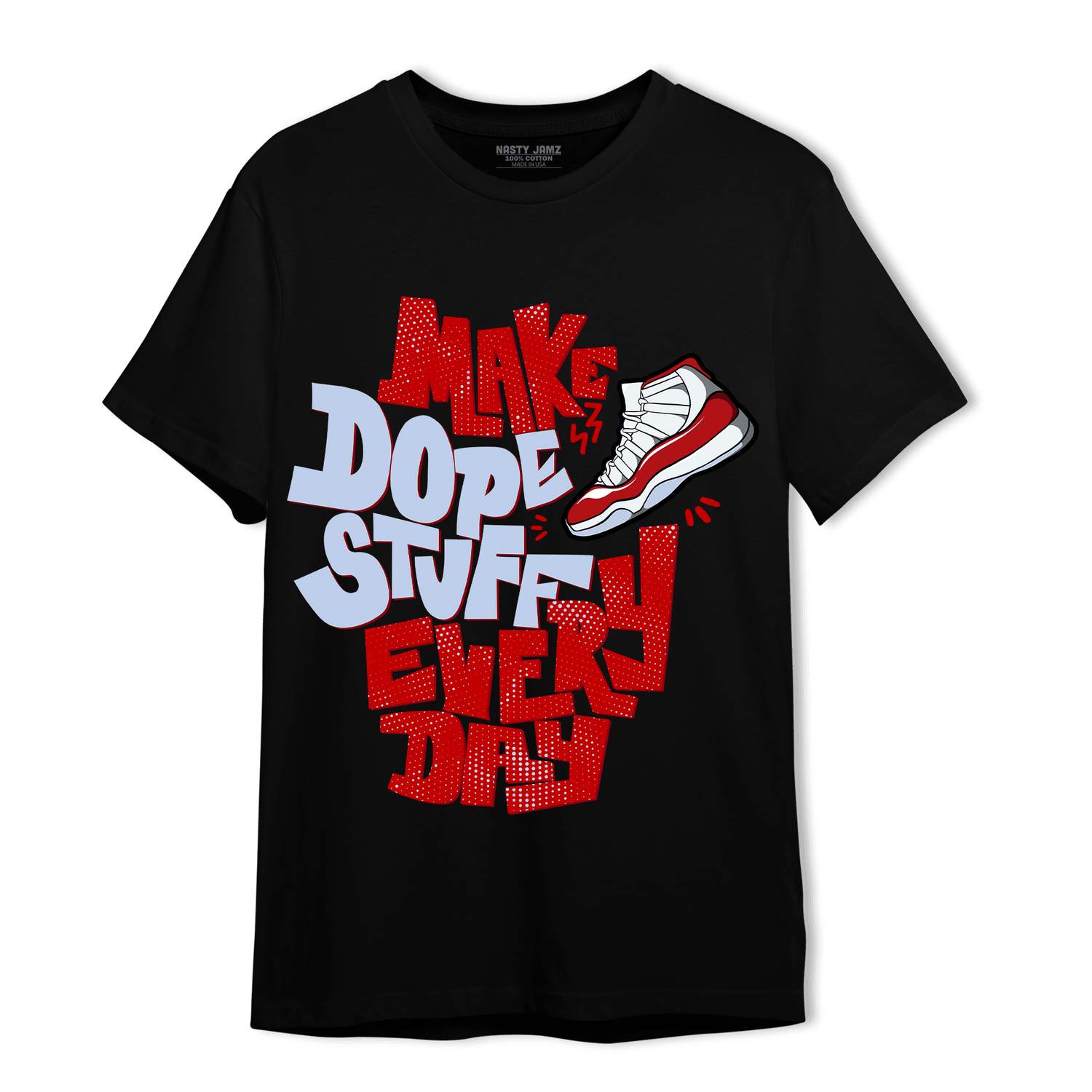 Cherry 11s T Shirt Match Dope Sneaker - NastyJamz