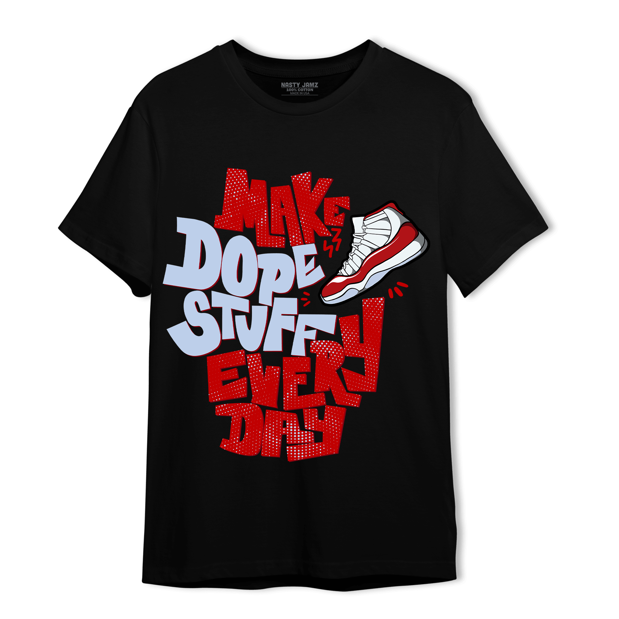 Cherry 11s T Shirt Match Dope Sneaker - NastyJamz