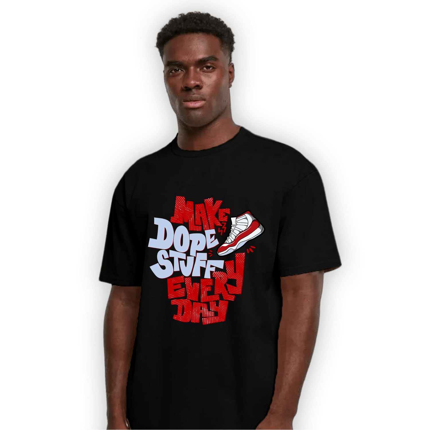 Cherry 11s T Shirt Match Dope Sneaker - NastyJamz