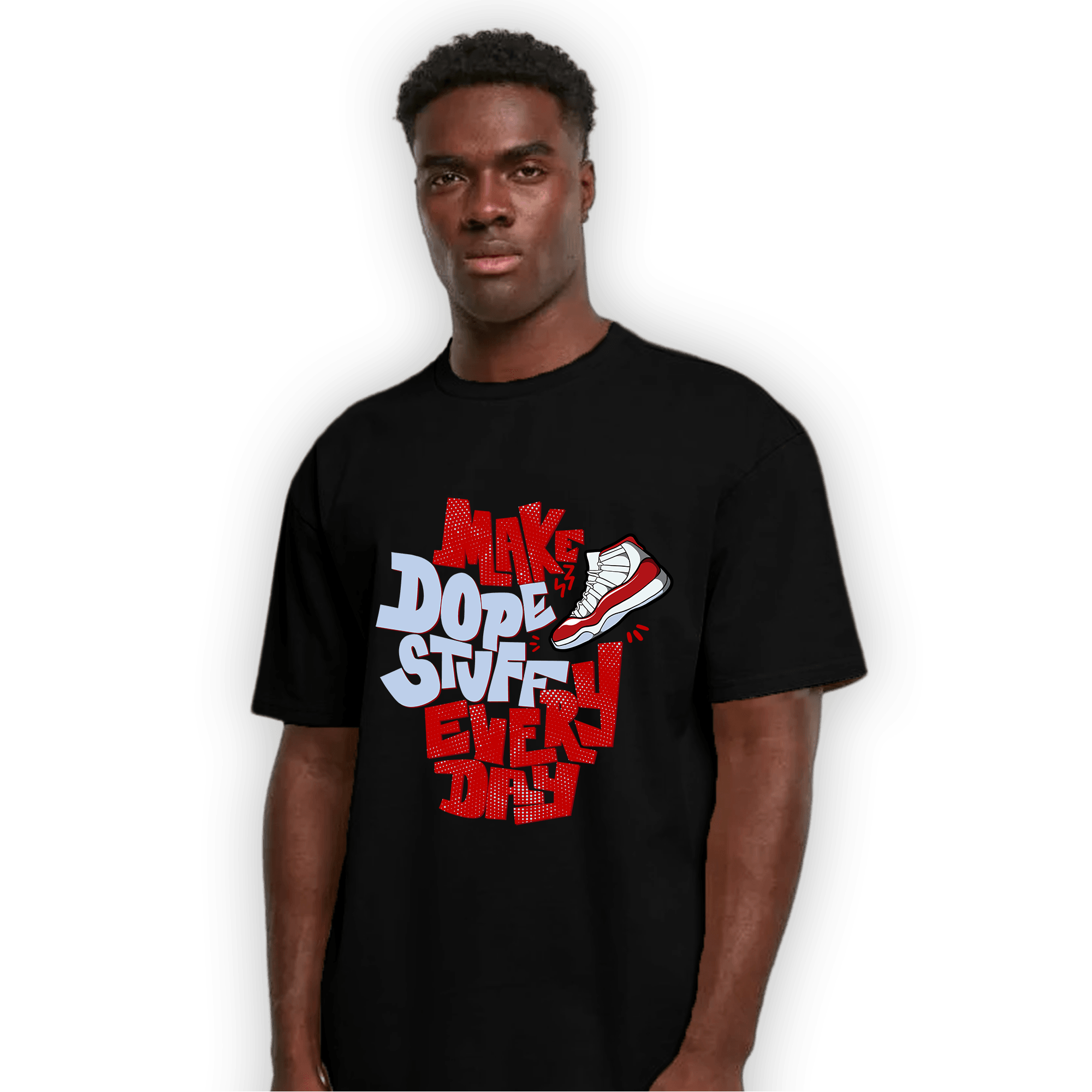 Cherry 11s T Shirt Match Dope Sneaker - NastyJamz