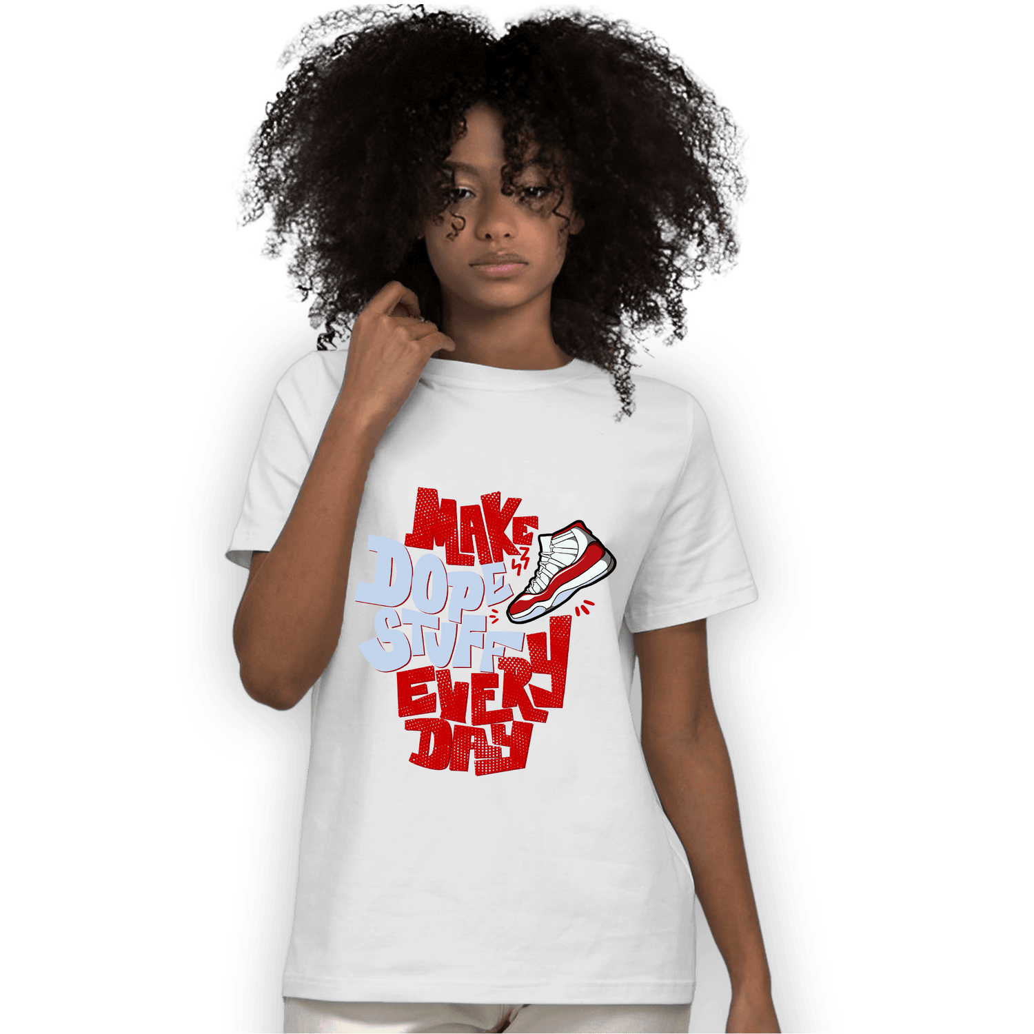 Cherry 11s T Shirt Match Dope Sneaker - NastyJamz