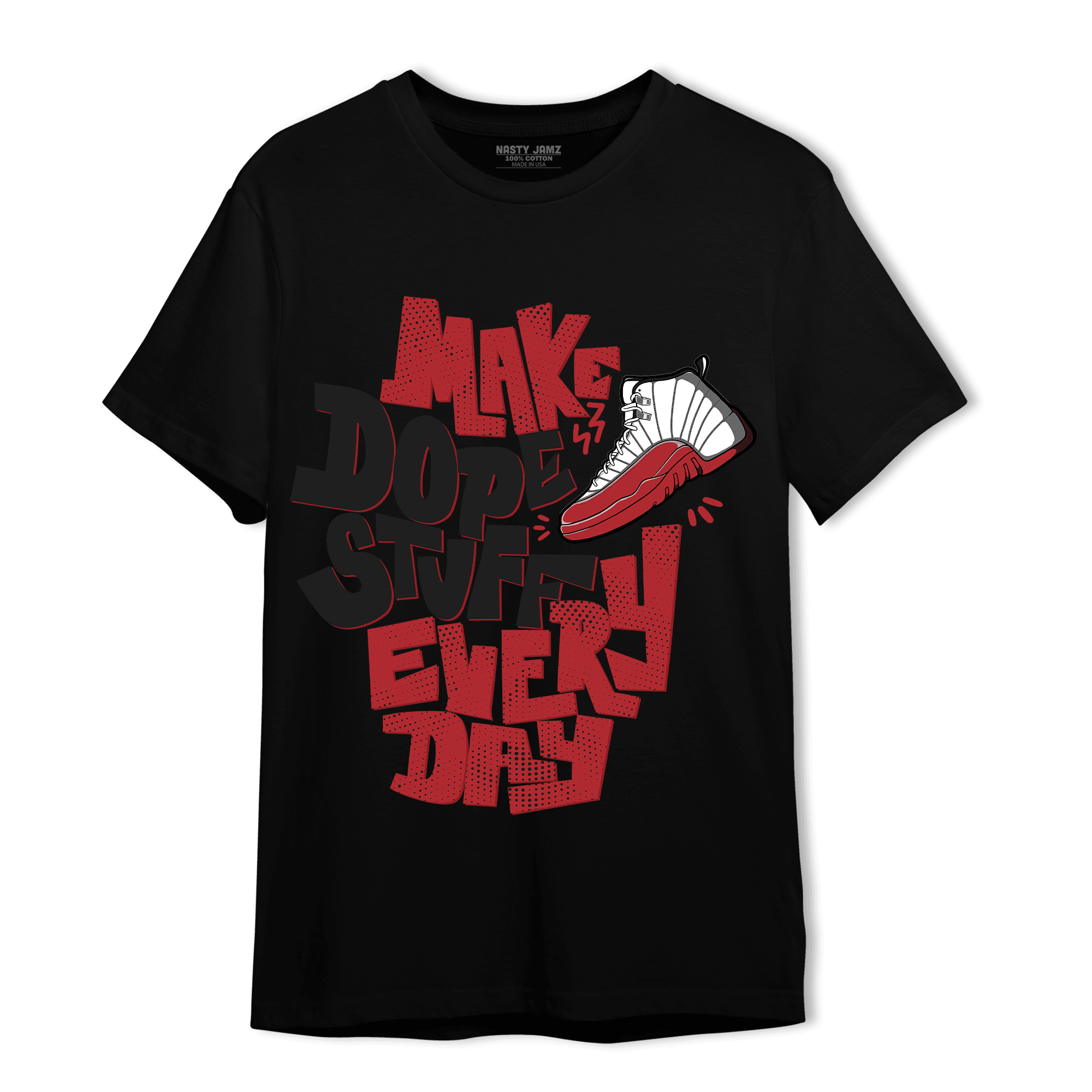 Cherry 12s T Shirt Match Dope Sneaker - NastyJamz