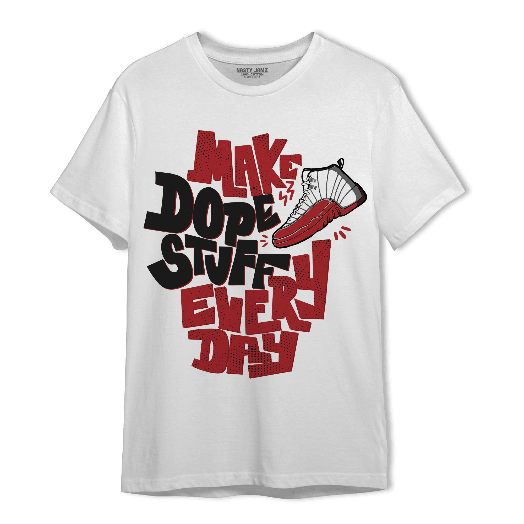 Cherry 12s T Shirt Match Dope Sneaker - NastyJamz