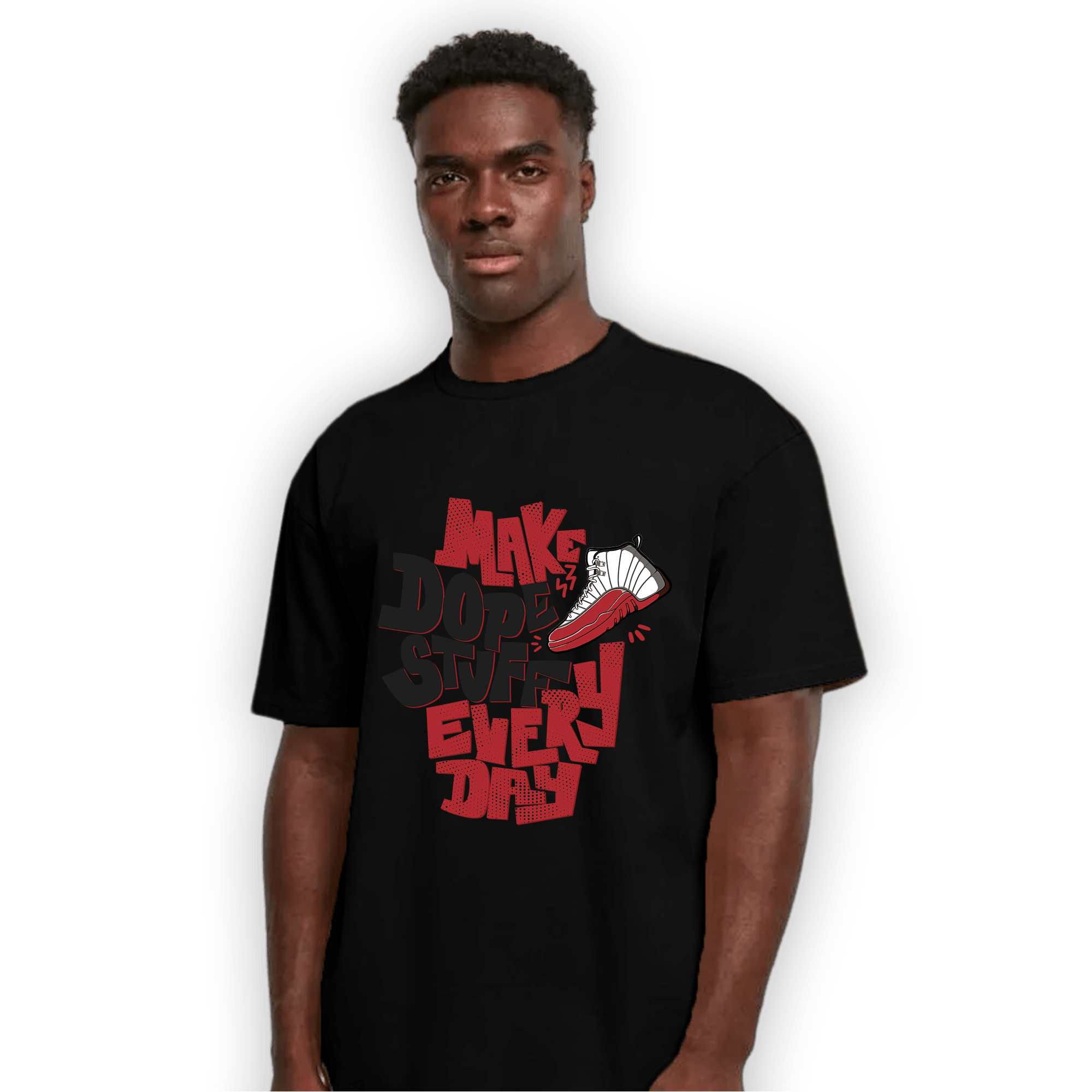 Cherry 12s T Shirt Match Dope Sneaker - NastyJamz