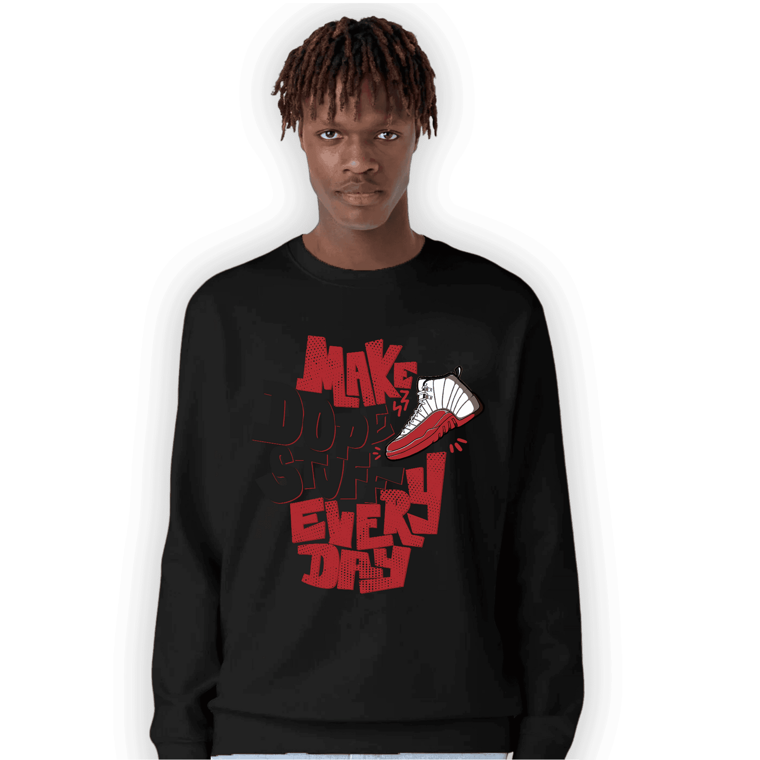 Cherry 12s Sweatshirt Match Dope Sneaker - NastyJamz