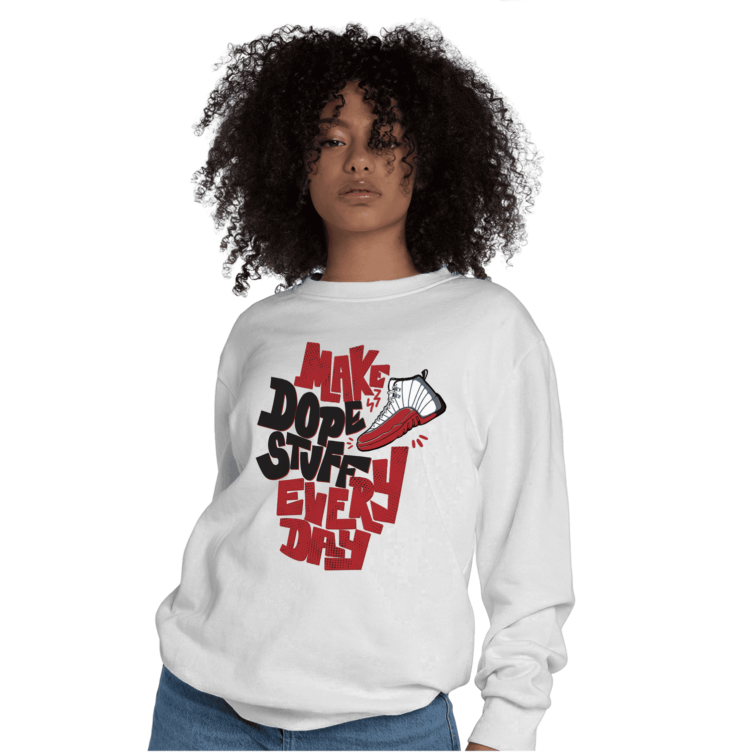 Cherry 12s Sweatshirt Match Dope Sneaker - NastyJamz