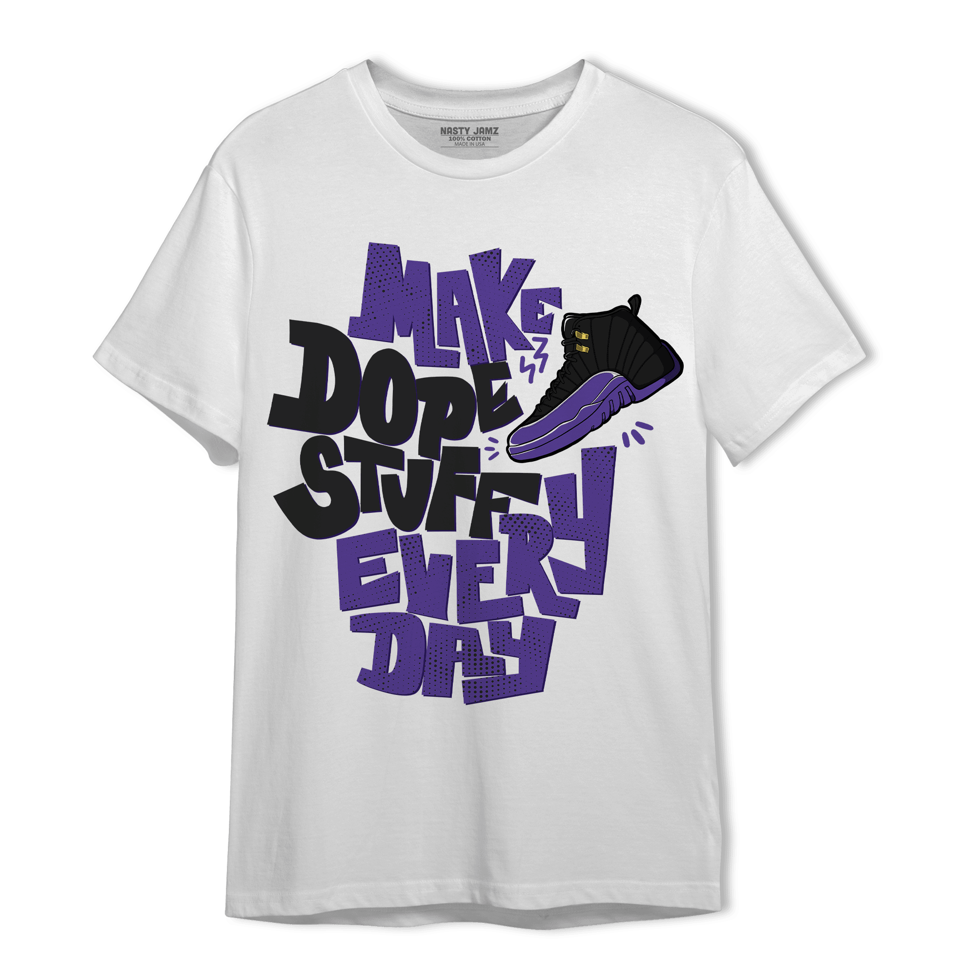 Field Purple 12s T Shirt Match Dope Sneaker - NastyJamz