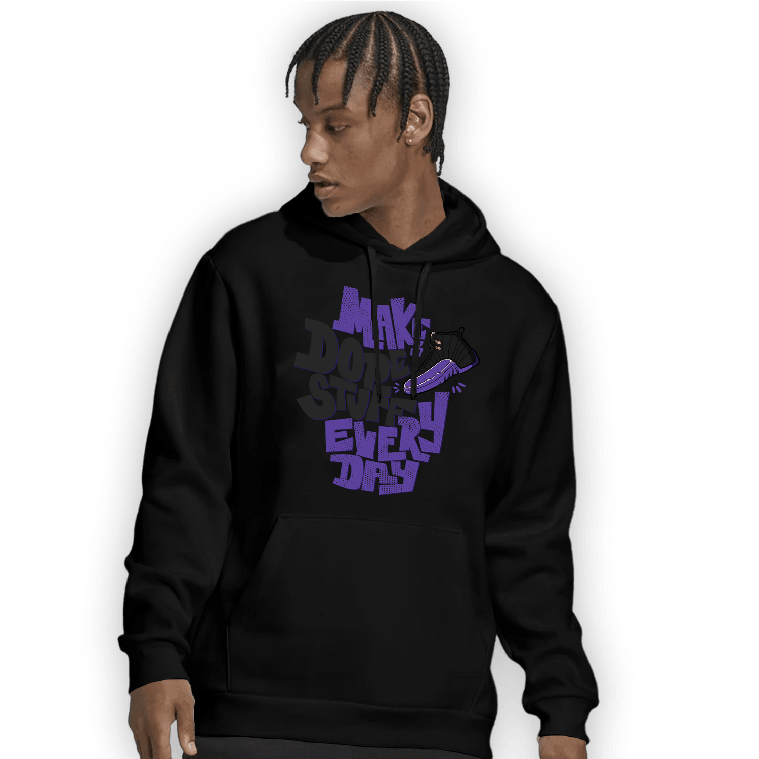 Field Purple 12s Hoodie Match Dope Sneaker - NastyJamz