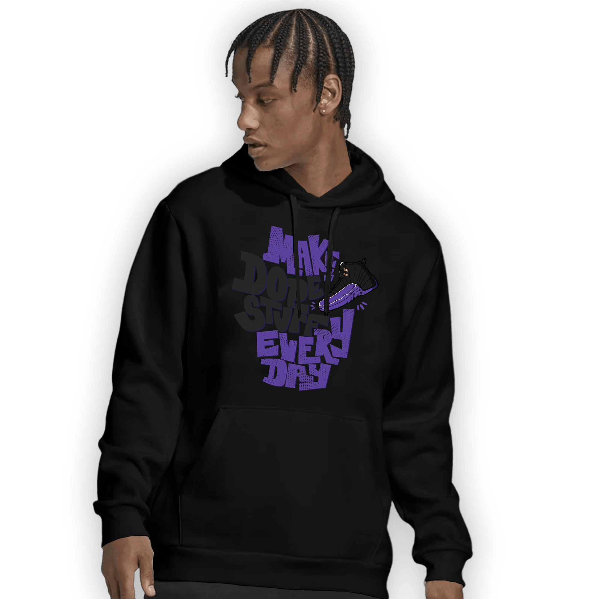 Field Purple 12s Hoodie Match Dope Sneaker - NastyJamz