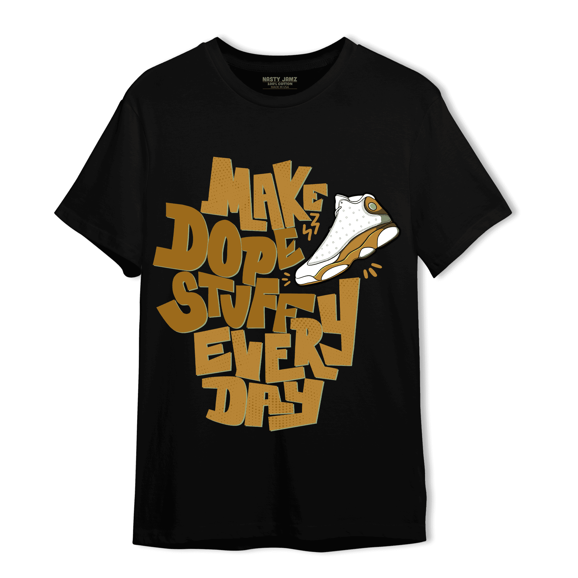 Wheat 13s T Shirt Match Dope Sneaker - NastyJamz
