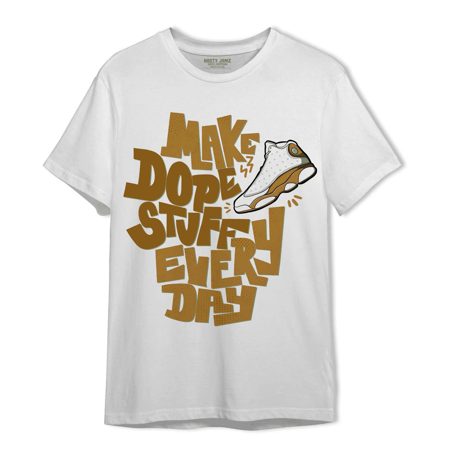 Wheat 13s T Shirt Match Dope Sneaker - NastyJamz