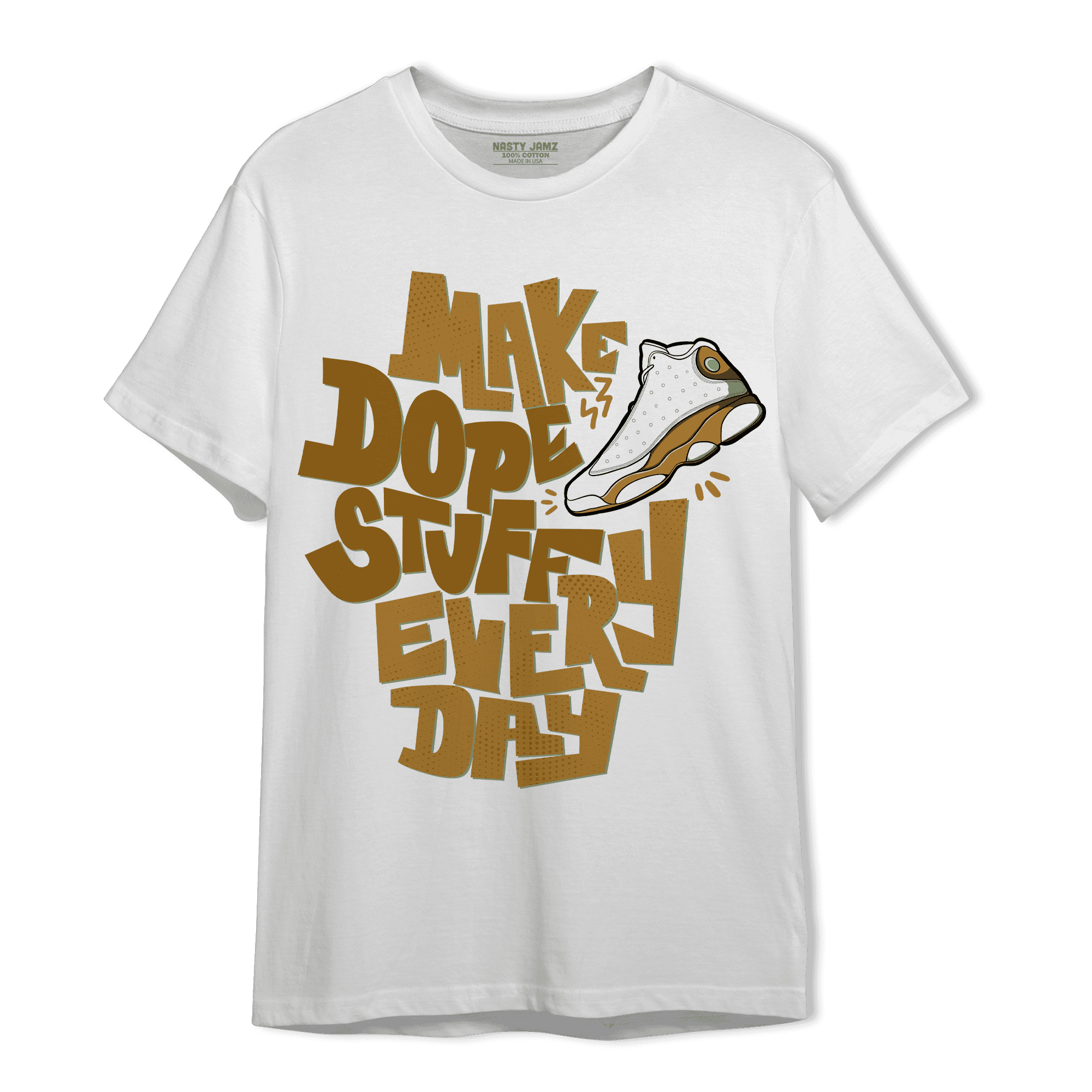 Wheat 13s T Shirt Match Dope Sneaker - NastyJamz