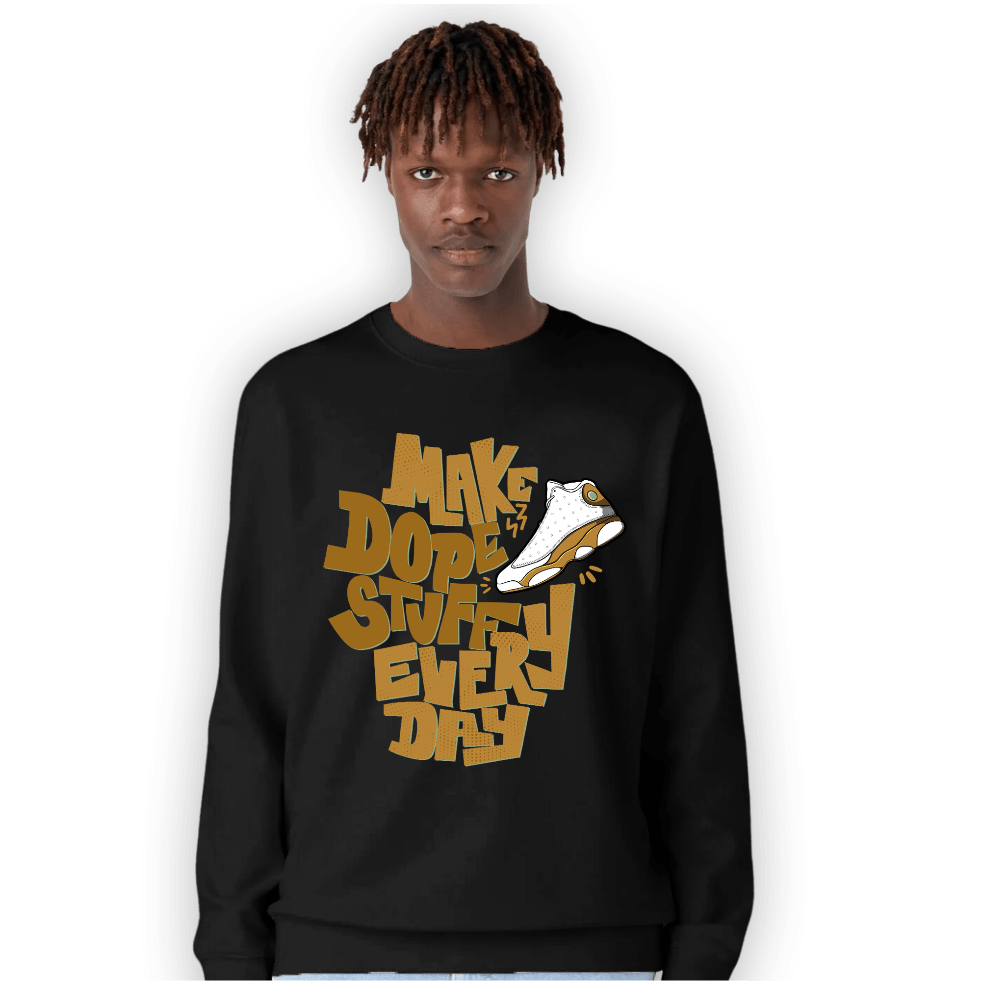 Wheat 13s Sweatshirt Match Dope Sneaker - NastyJamz