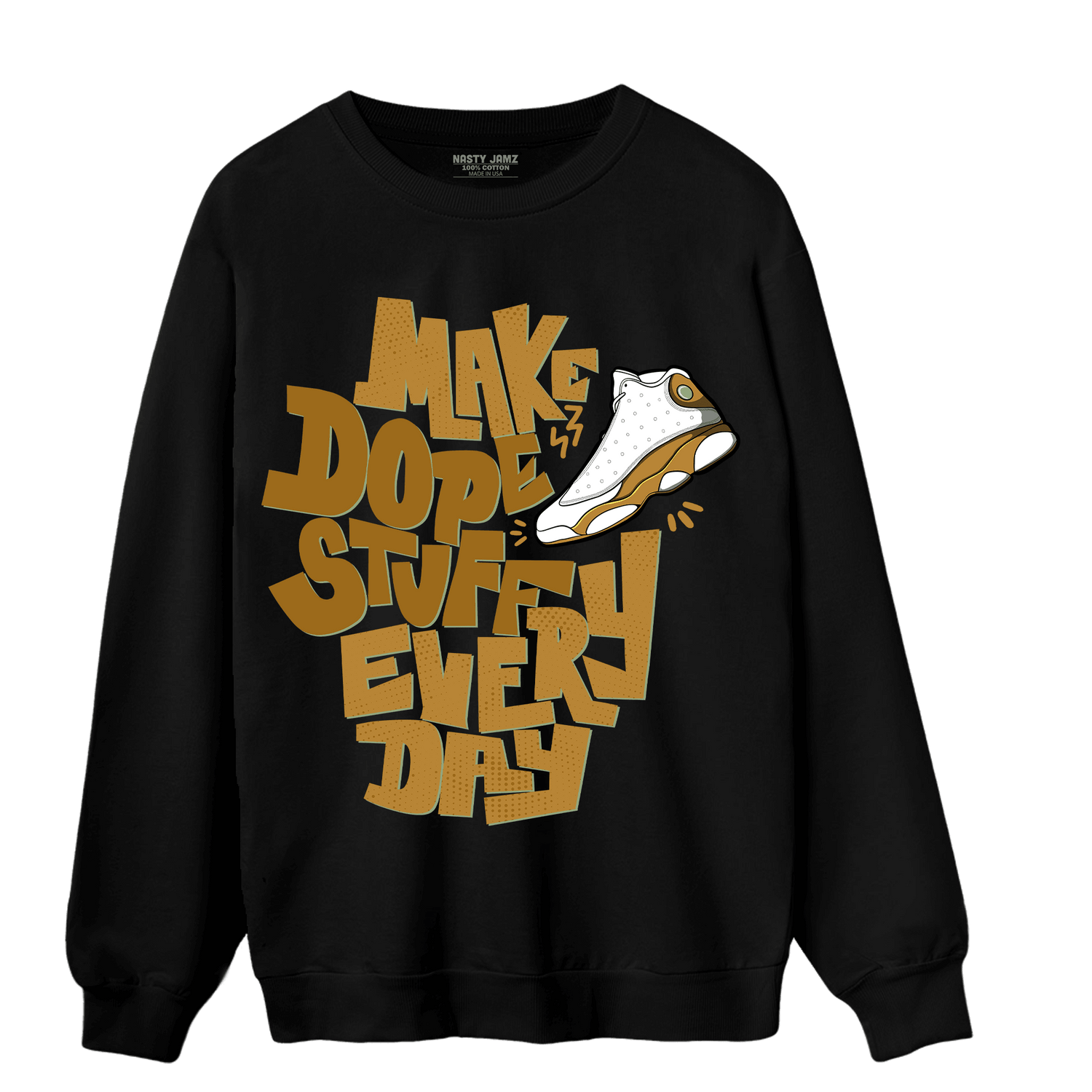 Wheat 13s Sweatshirt Match Dope Sneaker - NastyJamz