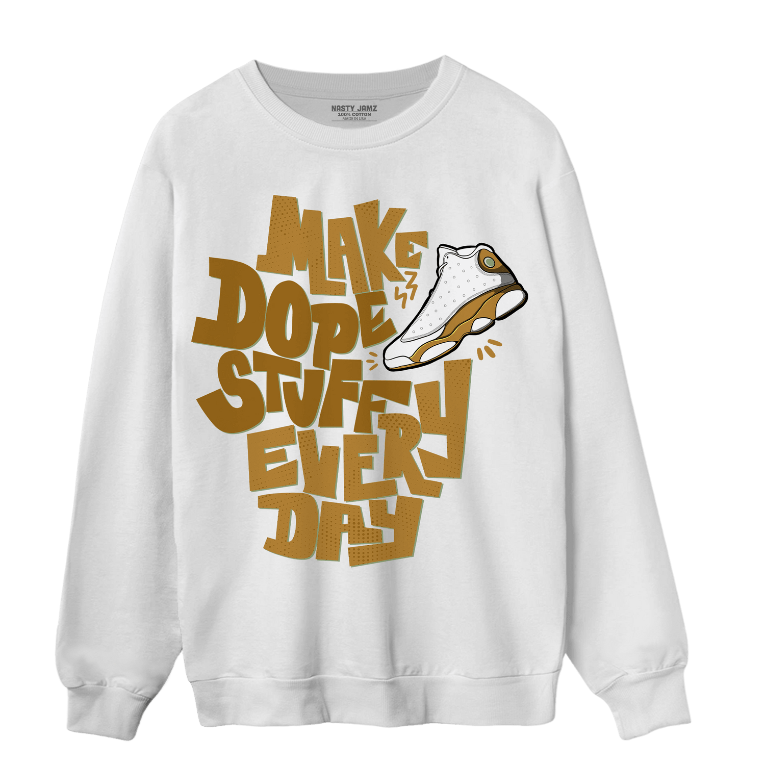 Wheat 13s Sweatshirt Match Dope Sneaker - NastyJamz