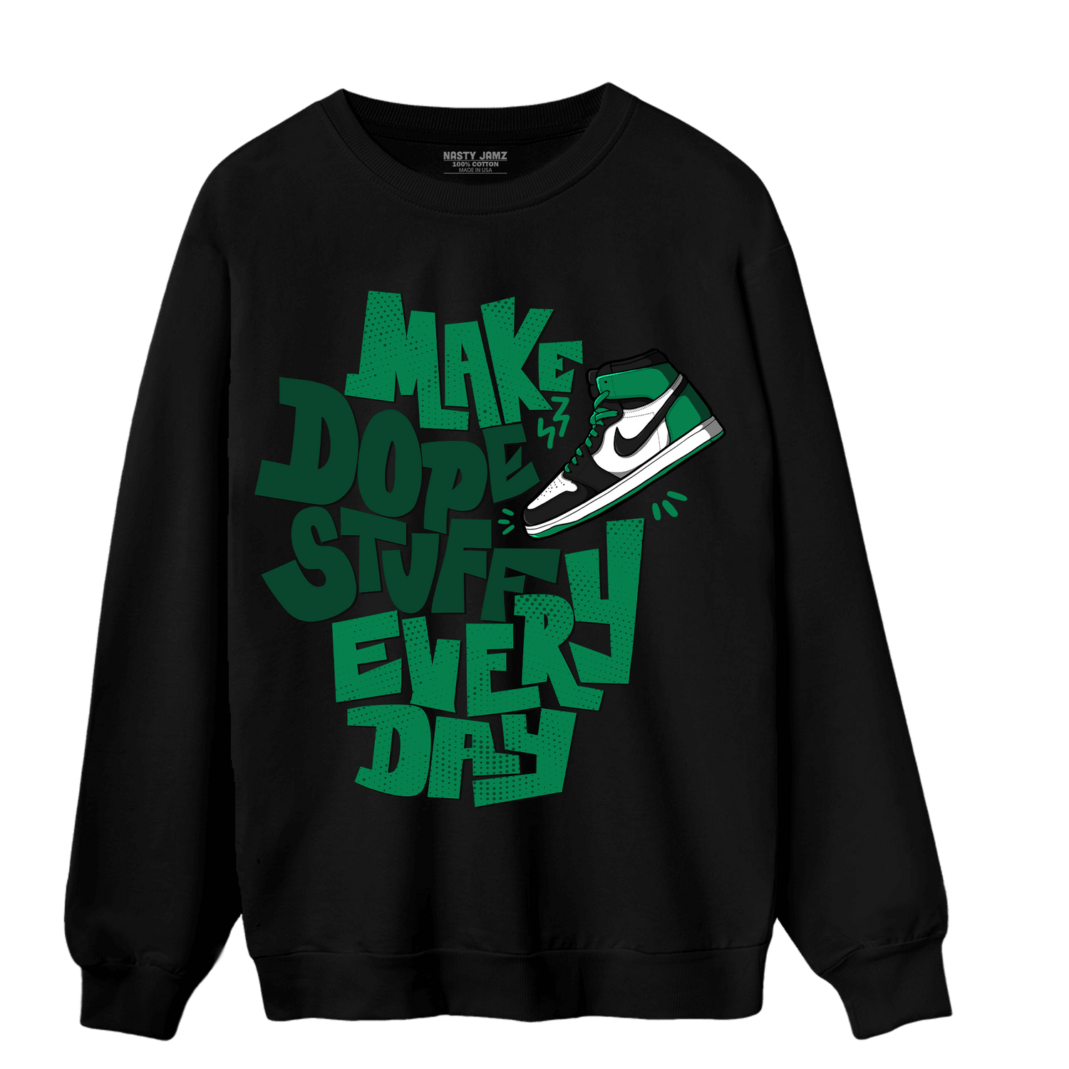 Celtic Lucky Green 1s Sweatshirt Match Dope Sneaker - NastyJamz