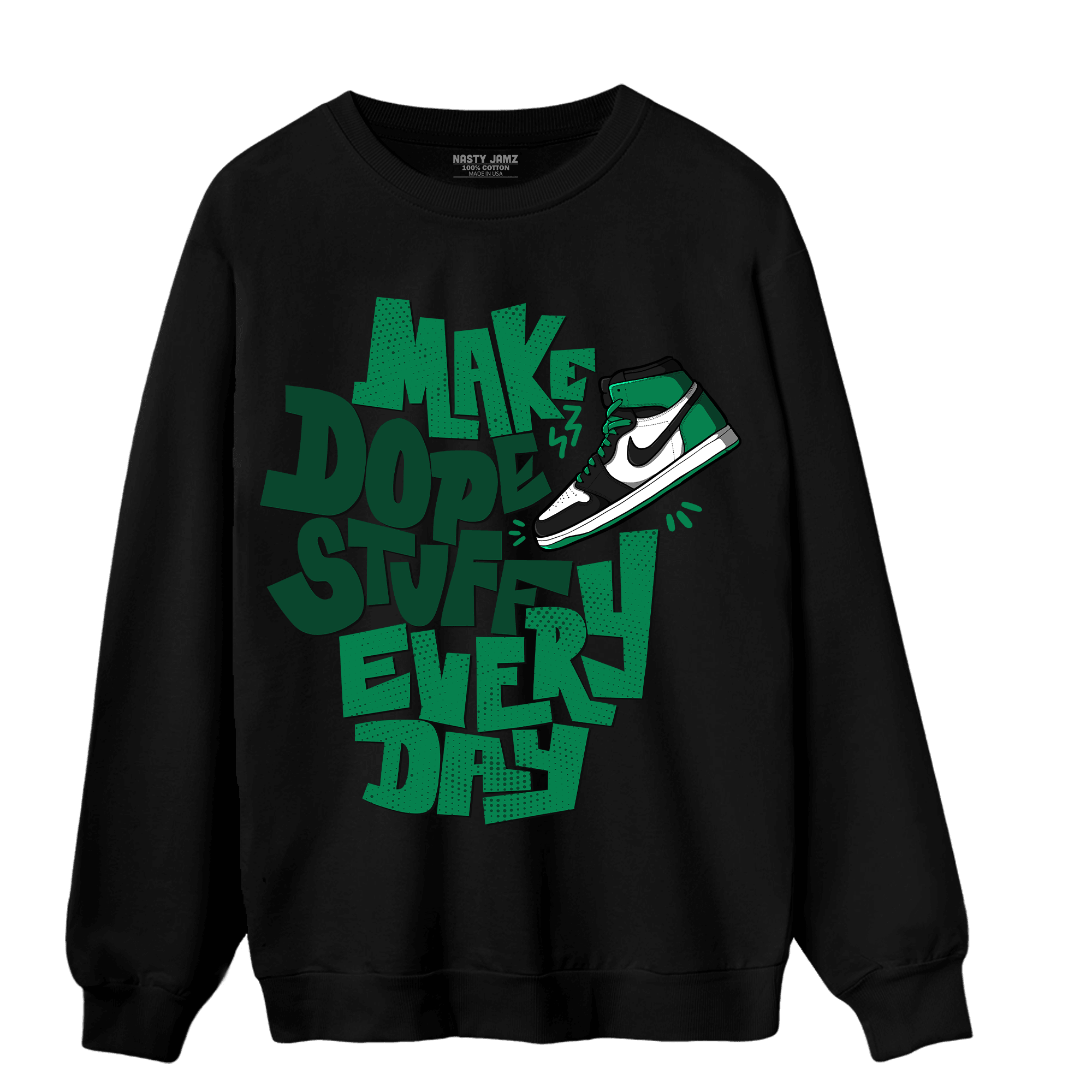 Celtic Lucky Green 1s Sweatshirt Match Dope Sneaker - NastyJamz