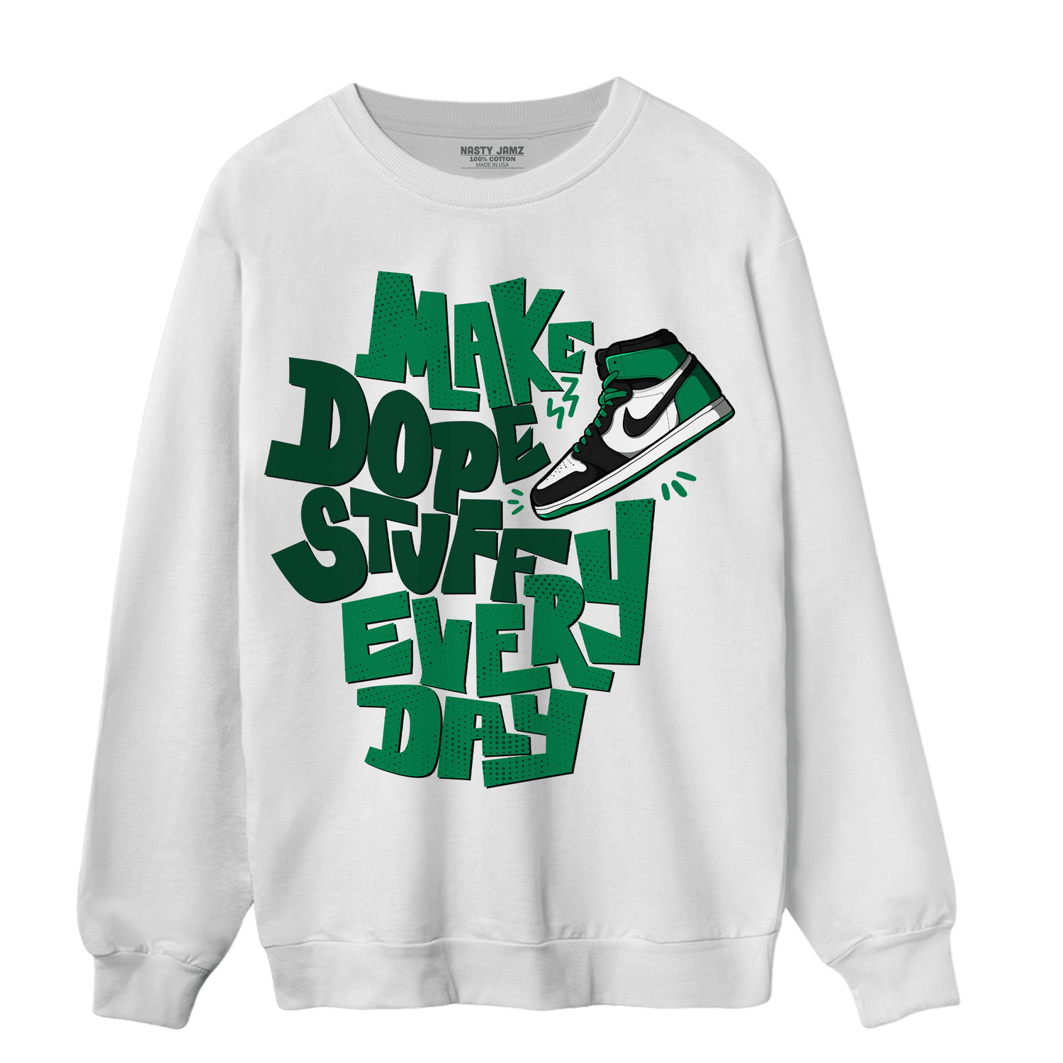 Celtic Lucky Green 1s Sweatshirt Match Dope Sneaker - NastyJamz