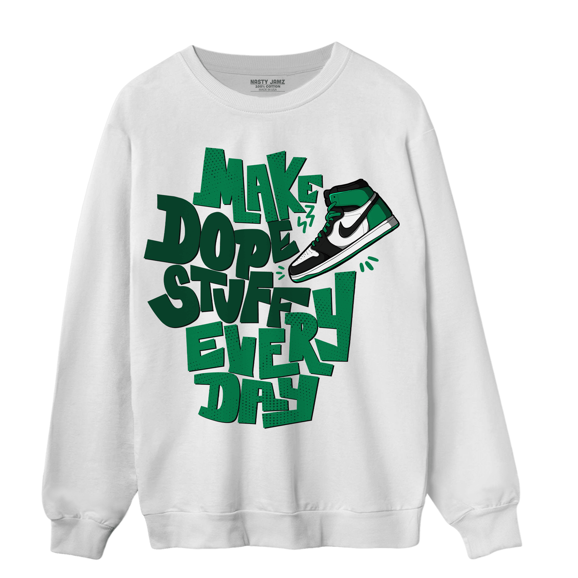 Celtic Lucky Green 1s Sweatshirt Match Dope Sneaker - NastyJamz