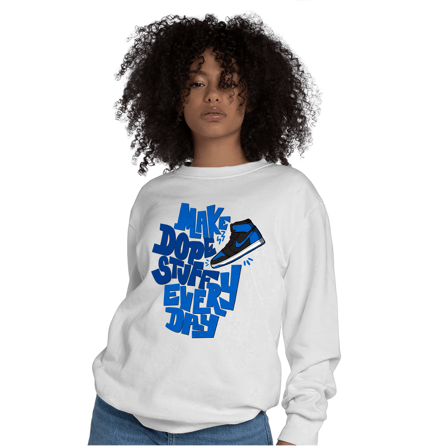 Royal Reimagined 1s Sweatshirt Match Dope Sneaker - NastyJamz