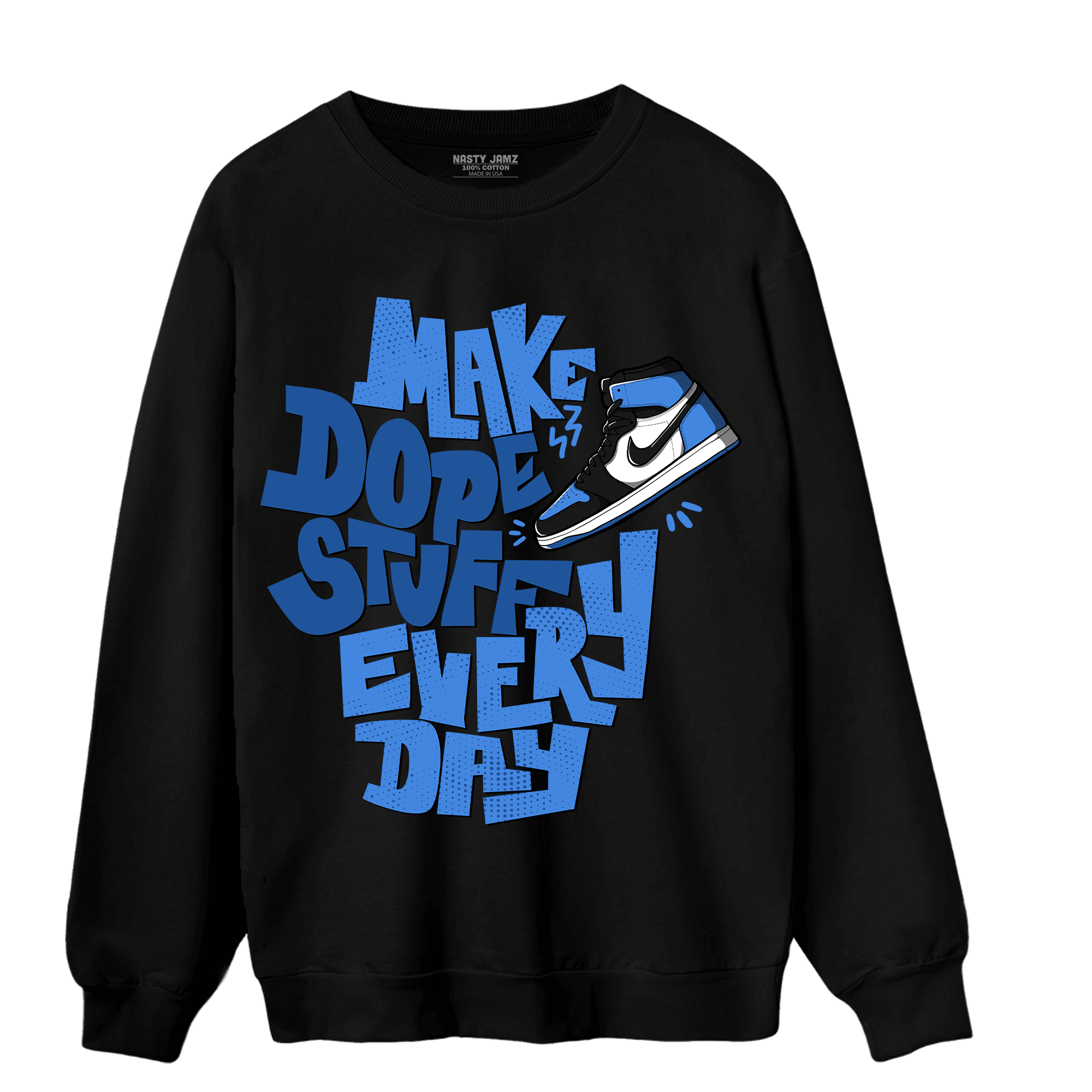 University Blue Toe 1s Sweatshirt Match Dope Sneaker - NastyJamz