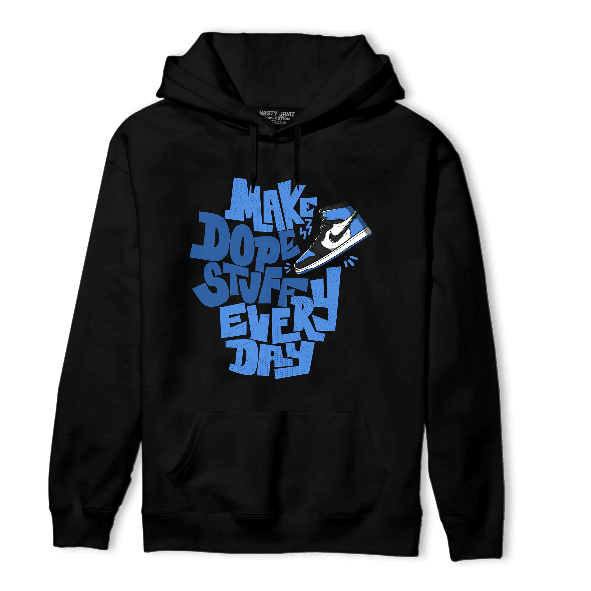 University Blue Toe 1s Hoodie Match Dope Sneaker - NastyJamz