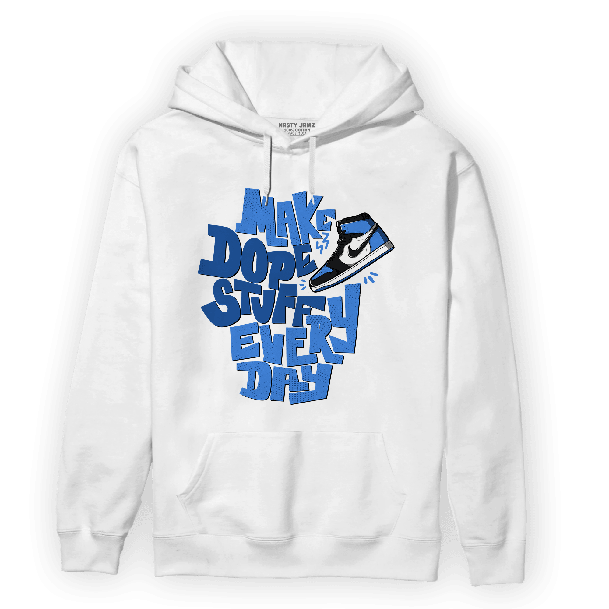 University Blue Toe 1s Hoodie Match Dope Sneaker - NastyJamz