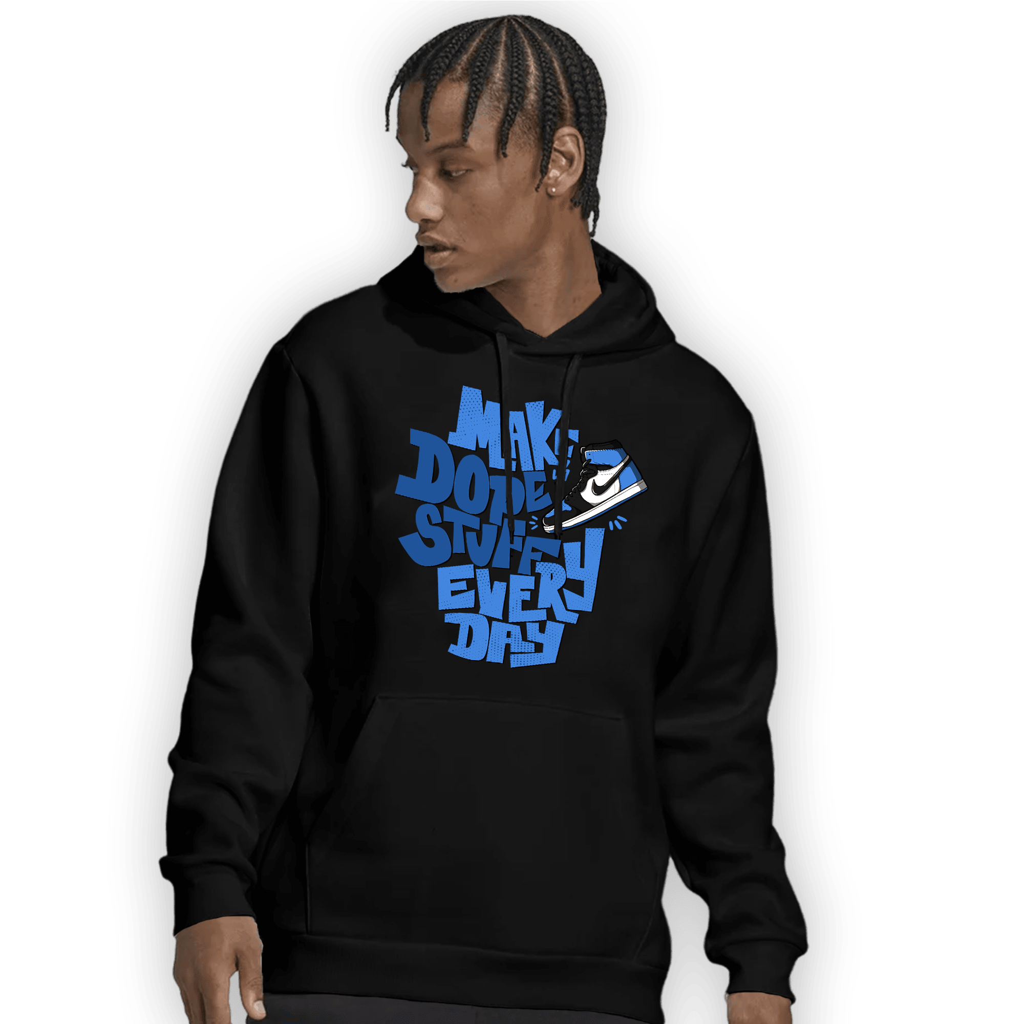University Blue Toe 1s Hoodie Match Dope Sneaker - NastyJamz
