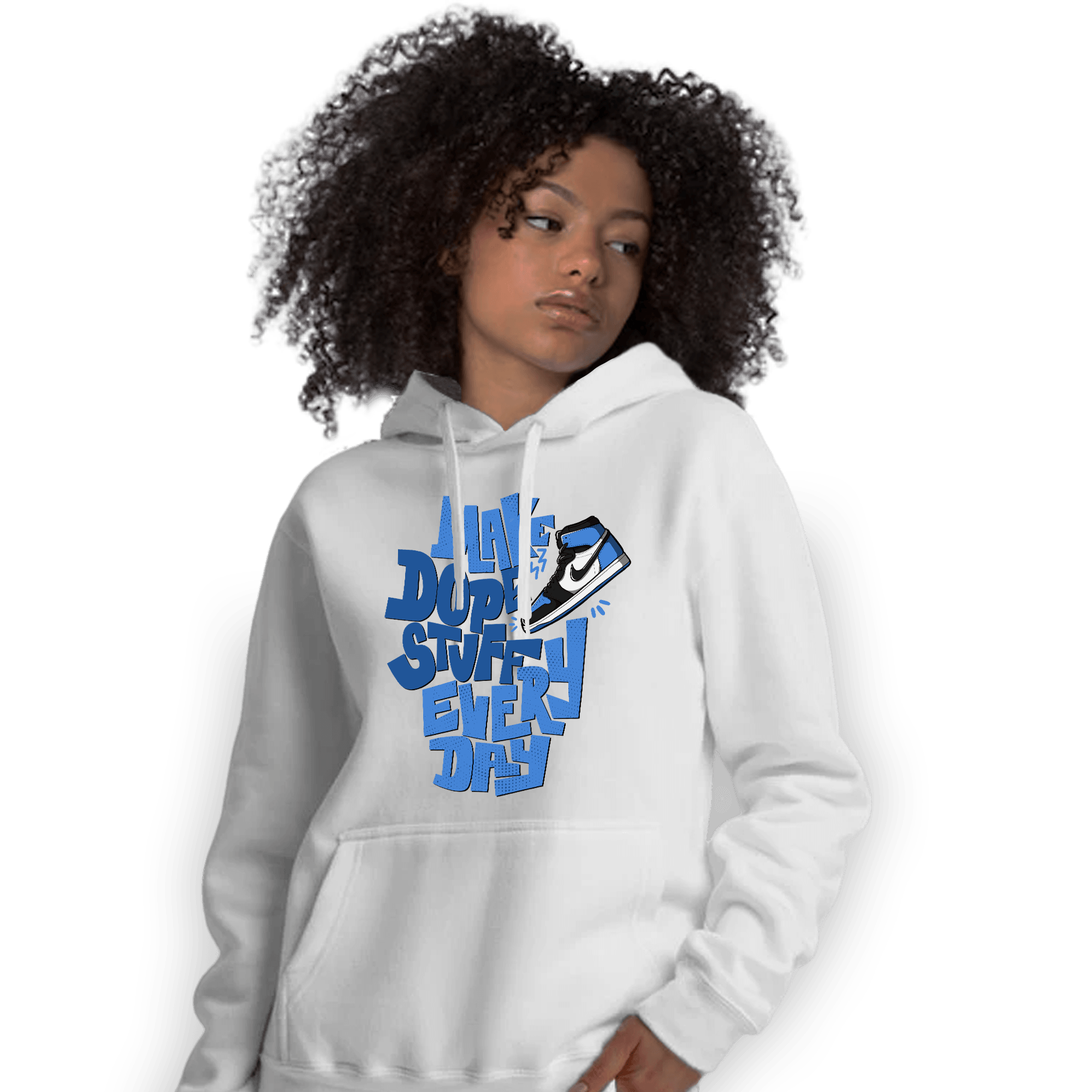 University Blue Toe 1s Hoodie Match Dope Sneaker - NastyJamz