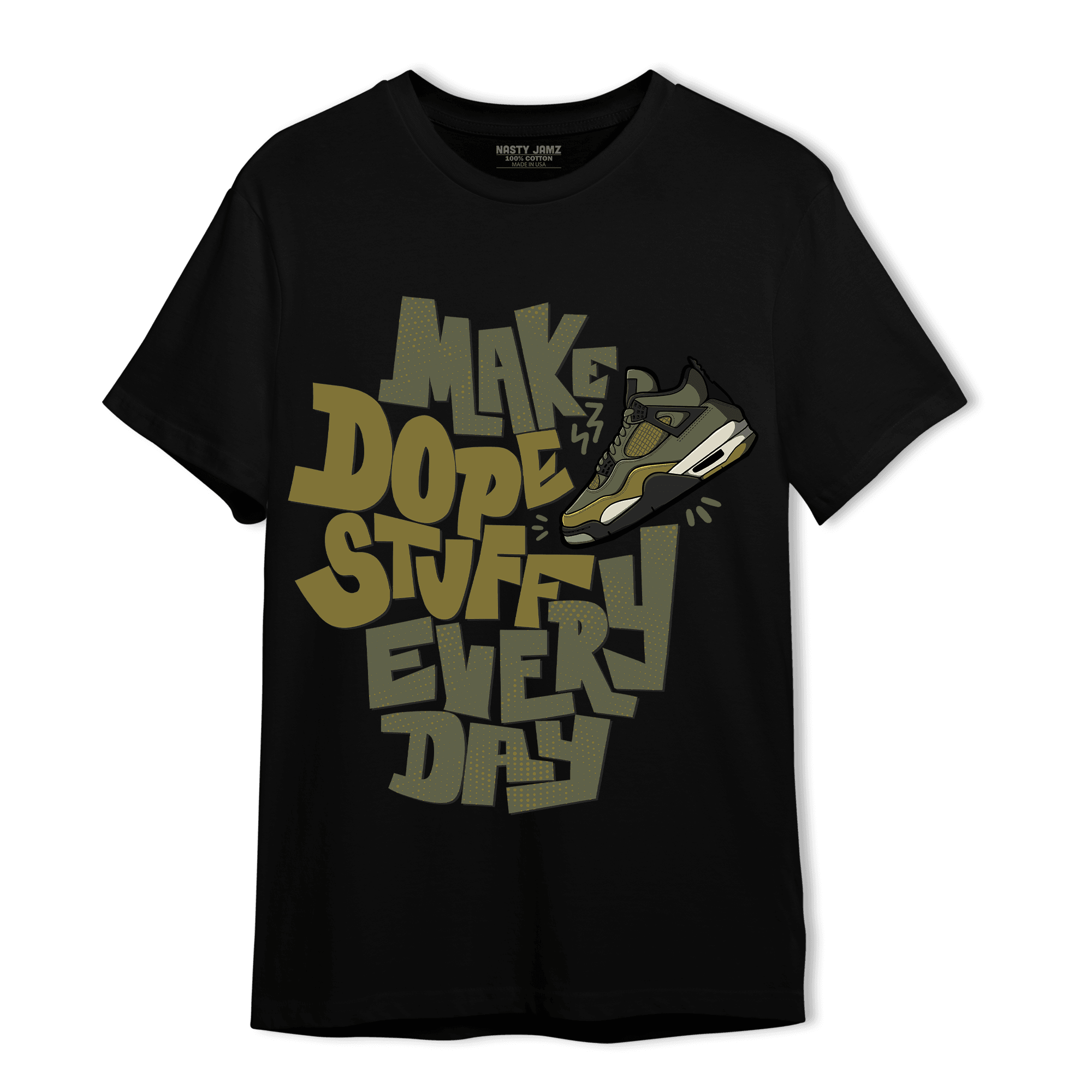 SE Craft Medium Olive 4s T Shirt Match Dope Sneaker - NastyJamz