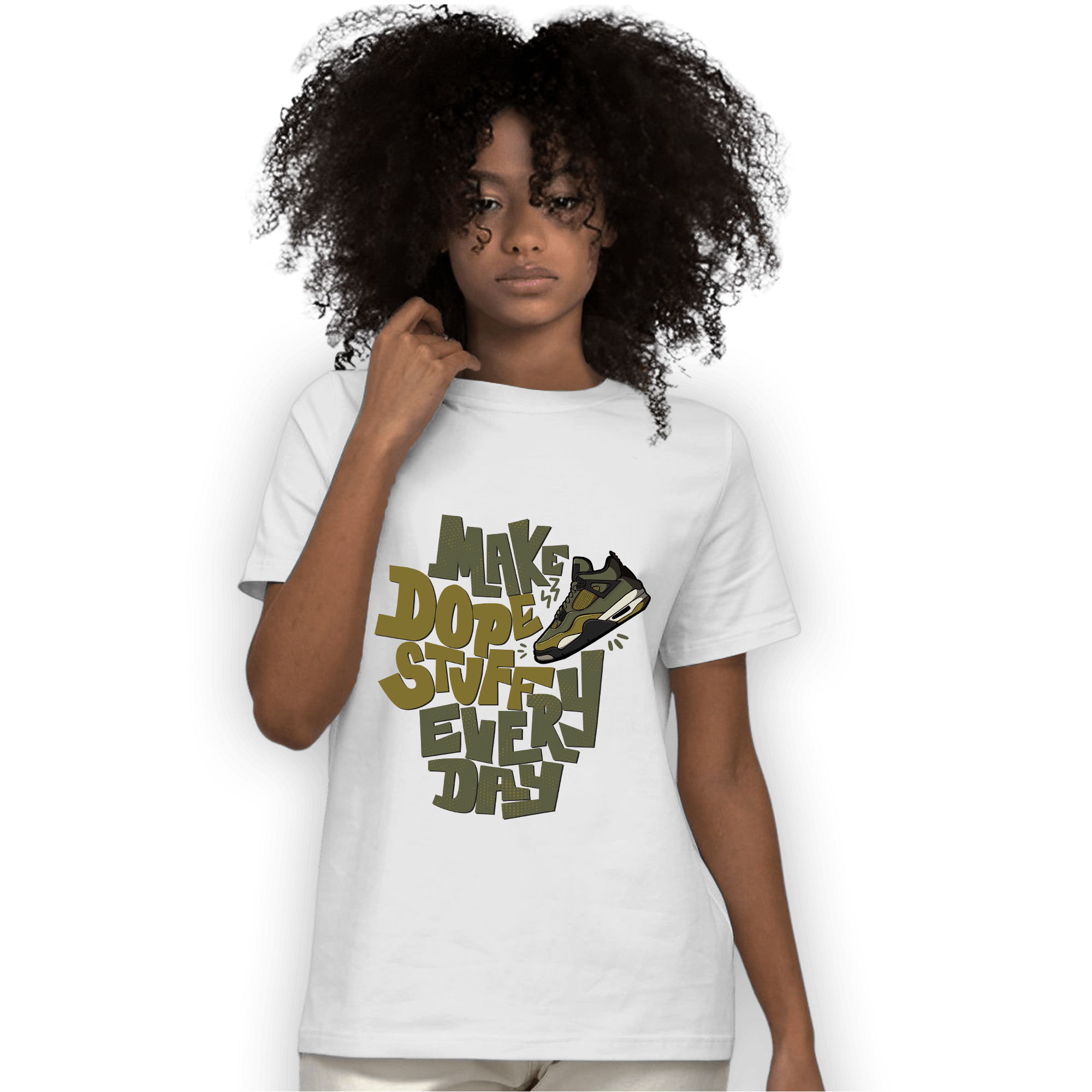 SE Craft Medium Olive 4s T Shirt Match Dope Sneaker - NastyJamz