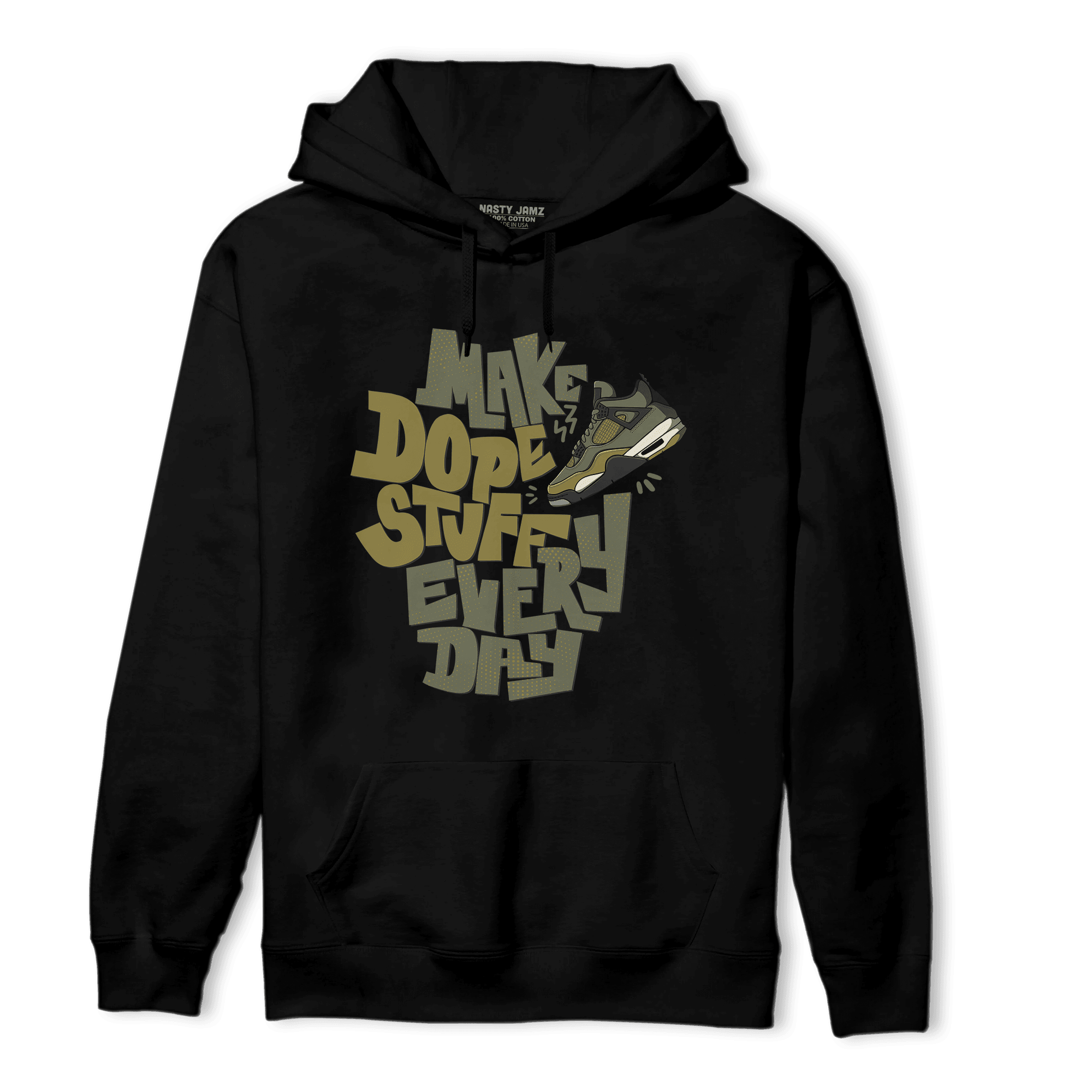 SE Craft Medium Olive 4s Hoodie Match Dope Sneaker - NastyJamz