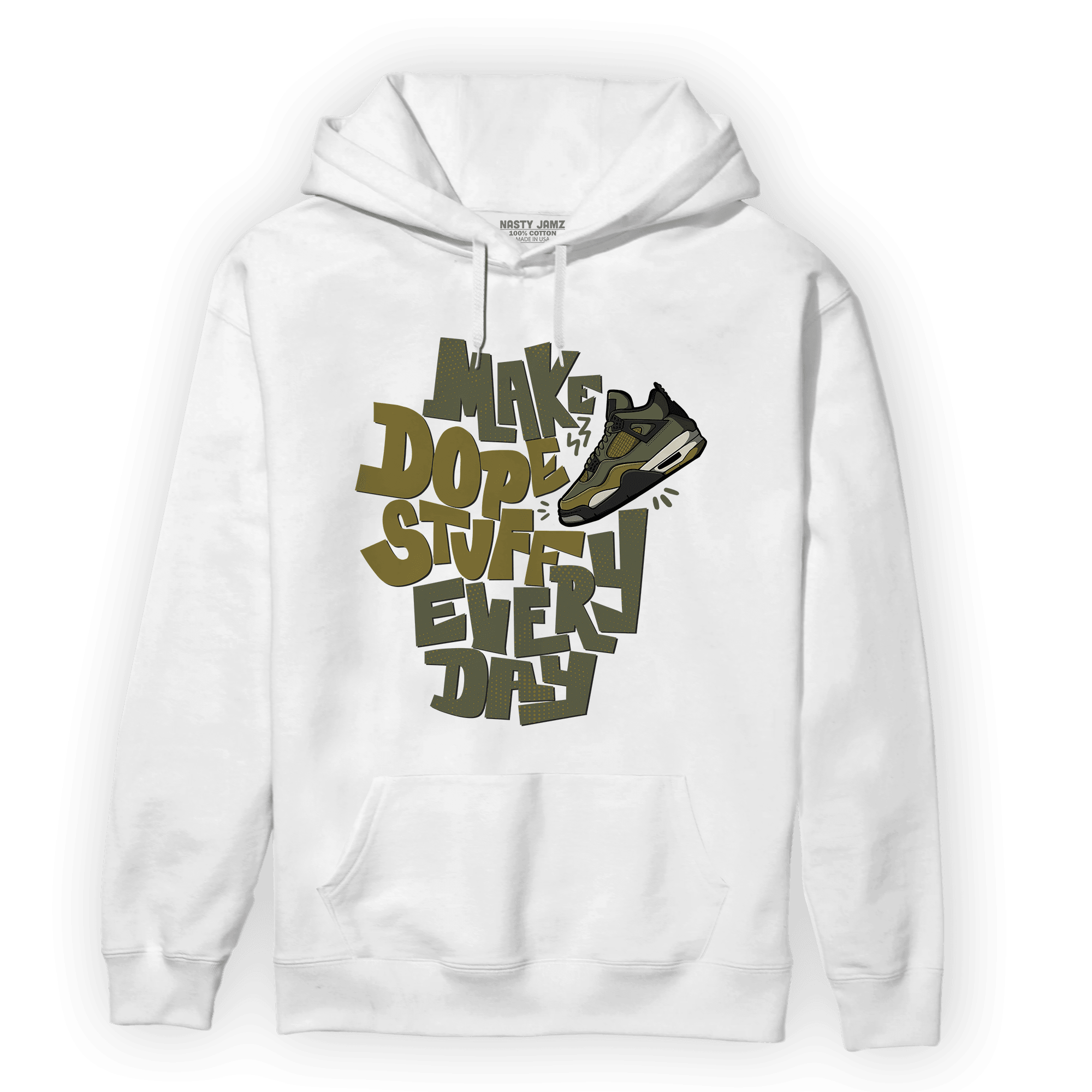 SE Craft Medium Olive 4s Hoodie Match Dope Sneaker - NastyJamz