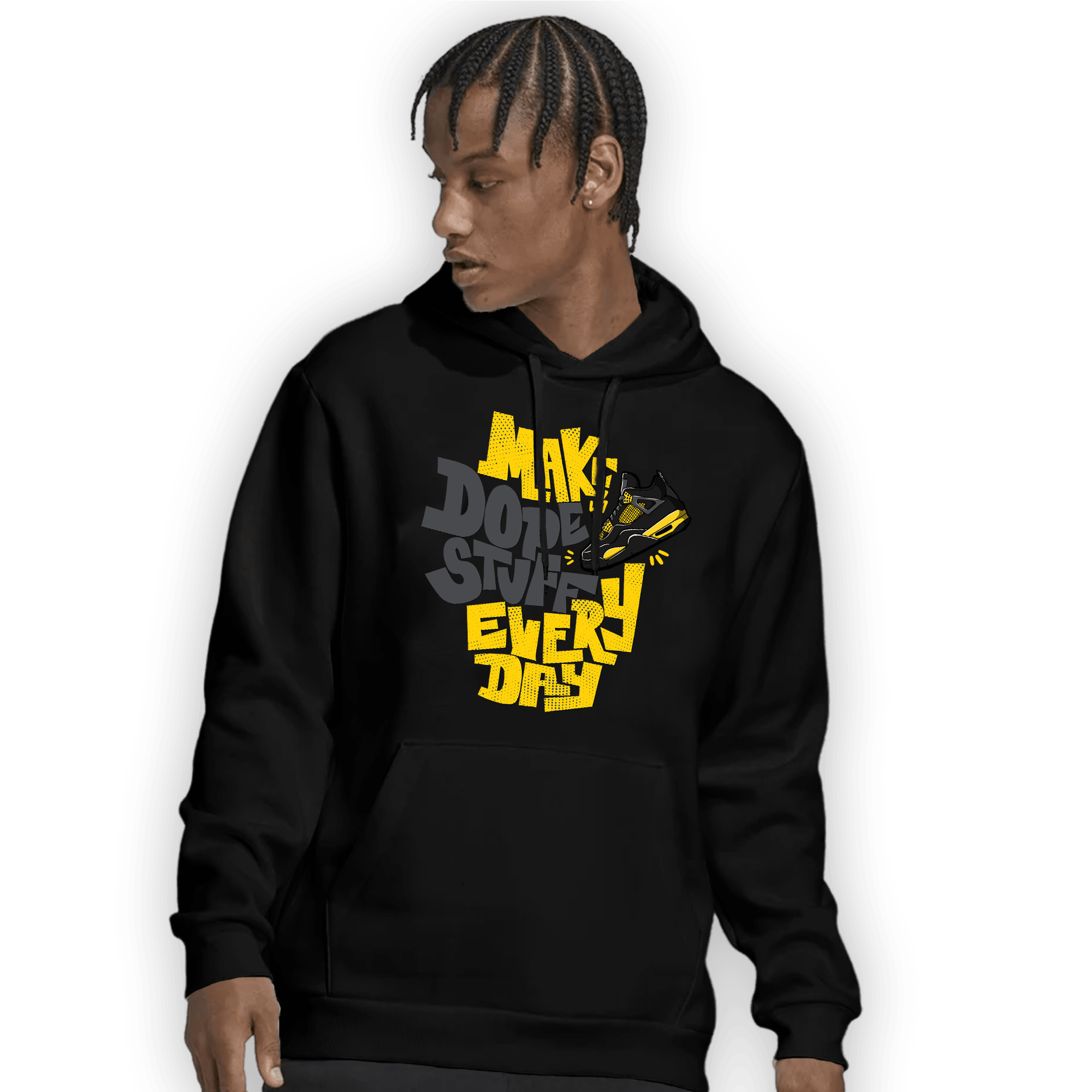 Thunder 4s Hoodie Match Dope Sneaker - NastyJamz