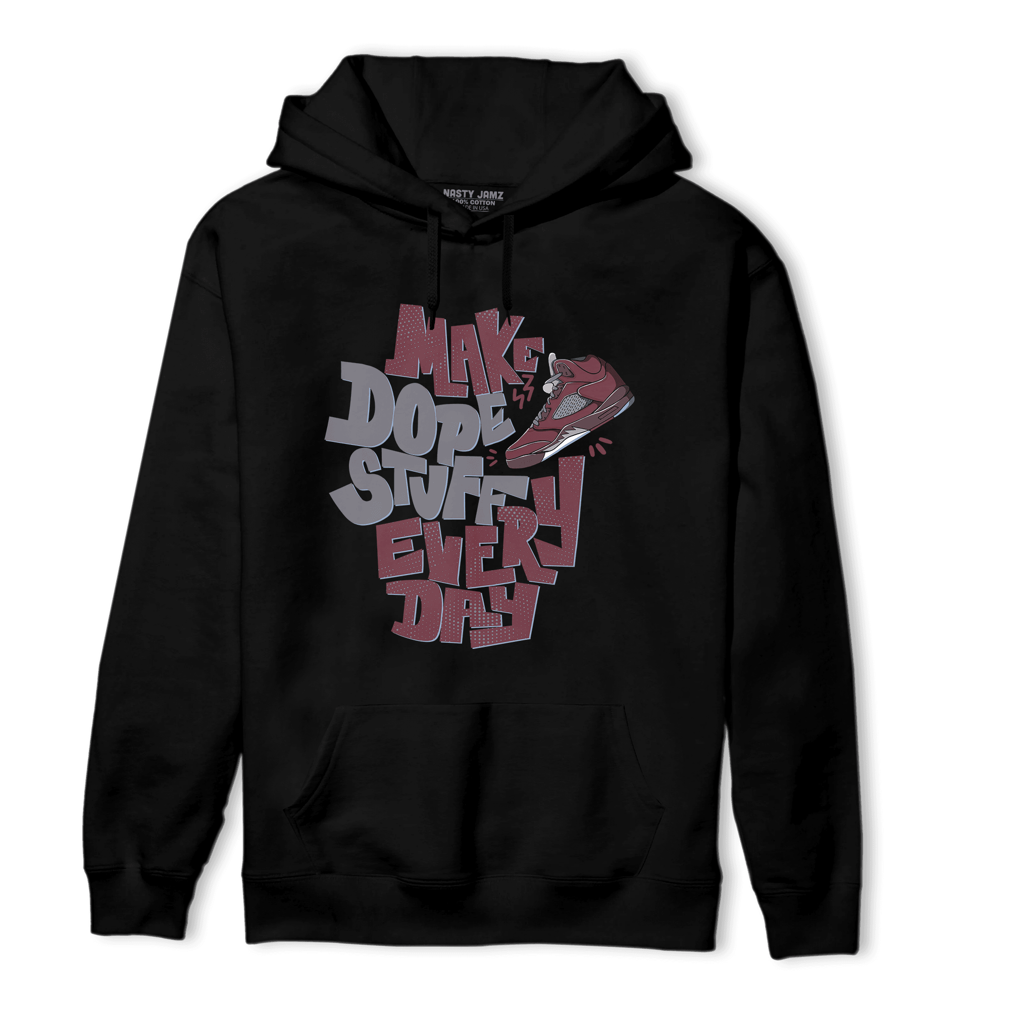 Burgundy 5s Hoodie Match Dope Sneaker - NastyJamz
