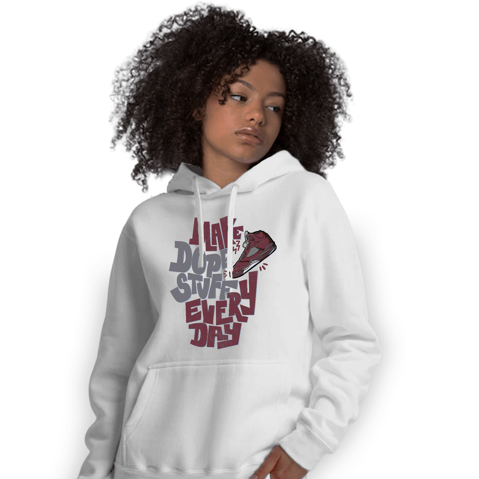 Burgundy 5s Hoodie Match Dope Sneaker - NastyJamz