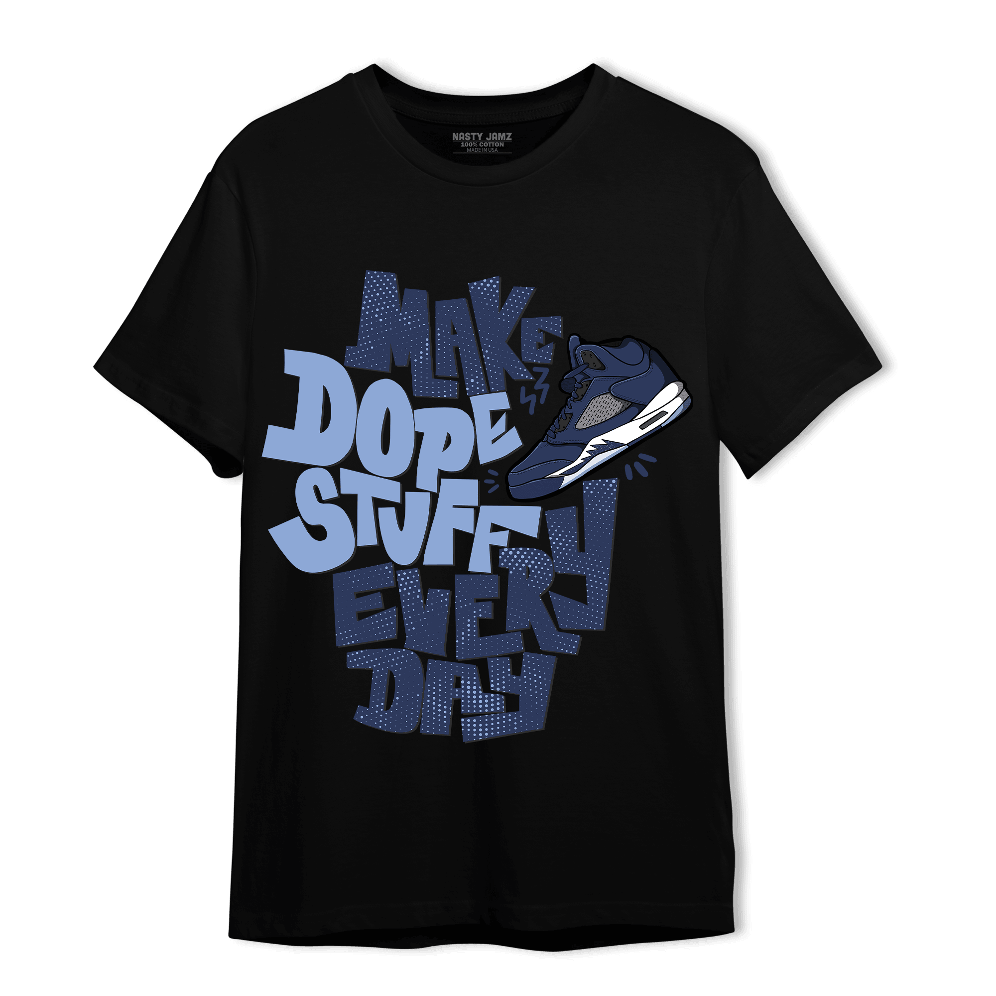 Midnight Navy 5s T Shirt Match Dope Sneaker - NastyJamz