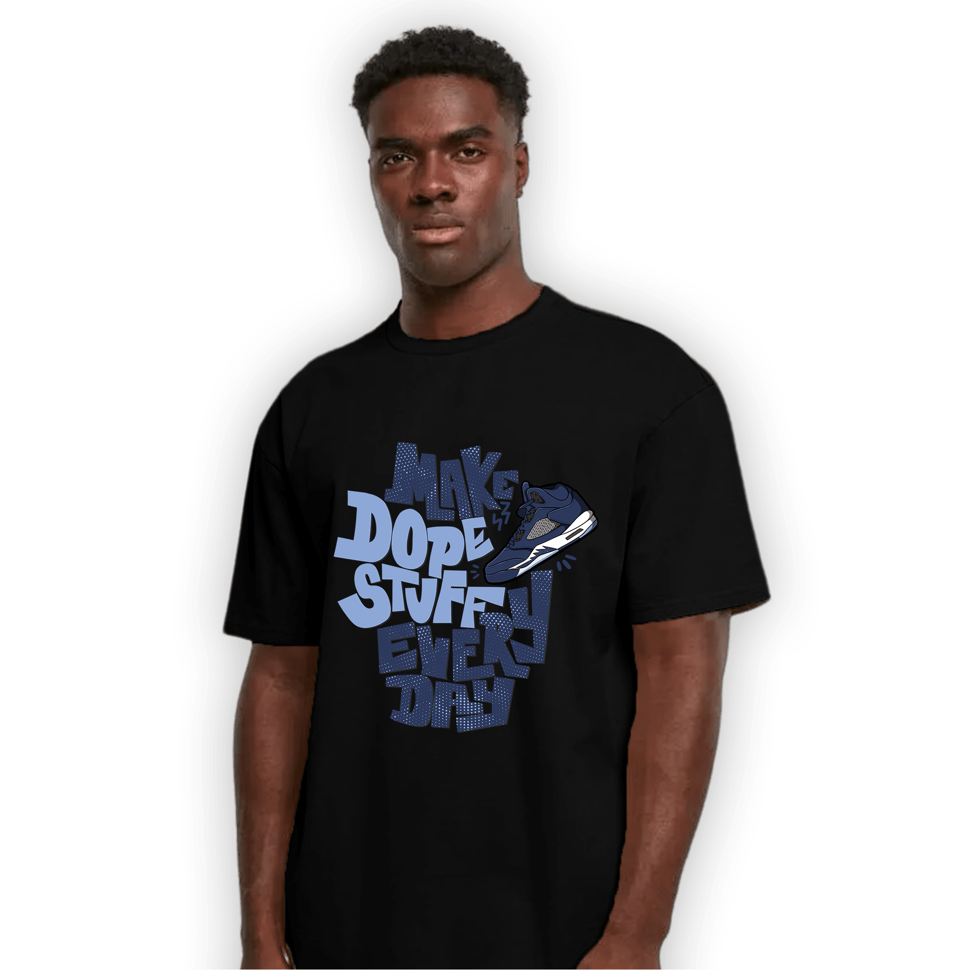 Midnight Navy 5s T Shirt Match Dope Sneaker - NastyJamz