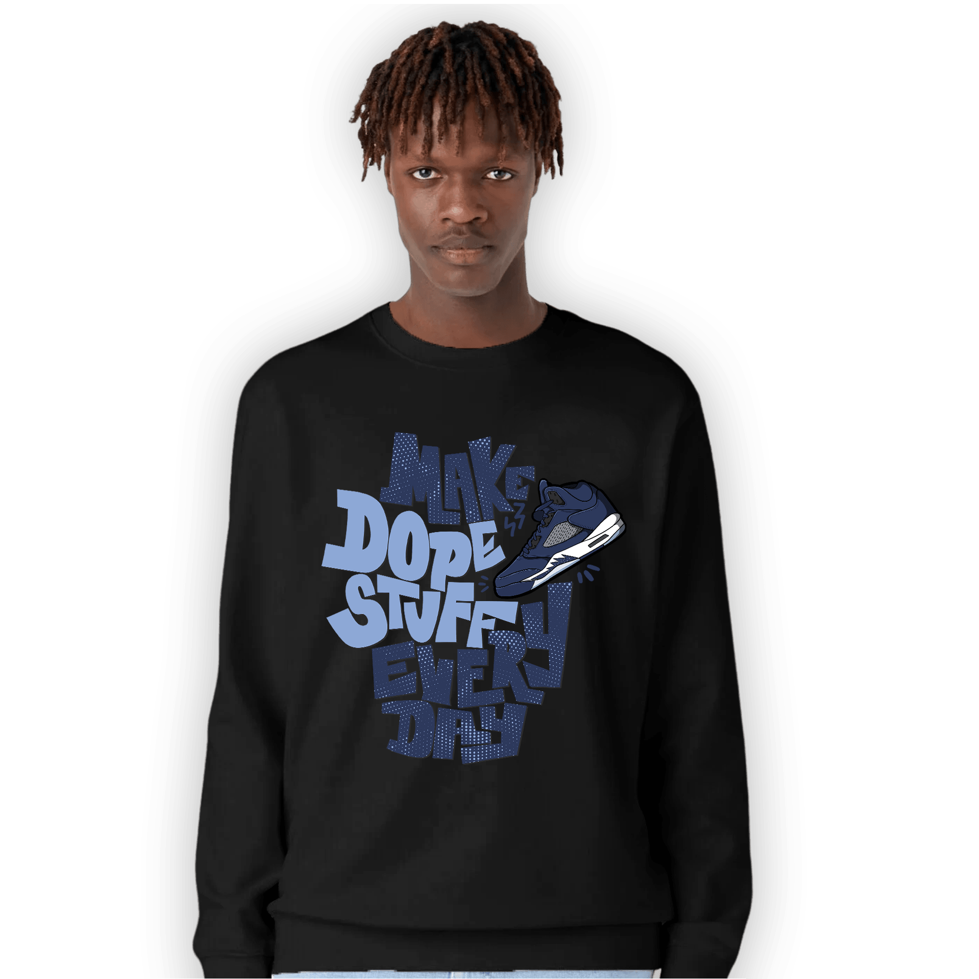 Midnight Navy 5s Sweatshirt Match Dope Sneaker - NastyJamz