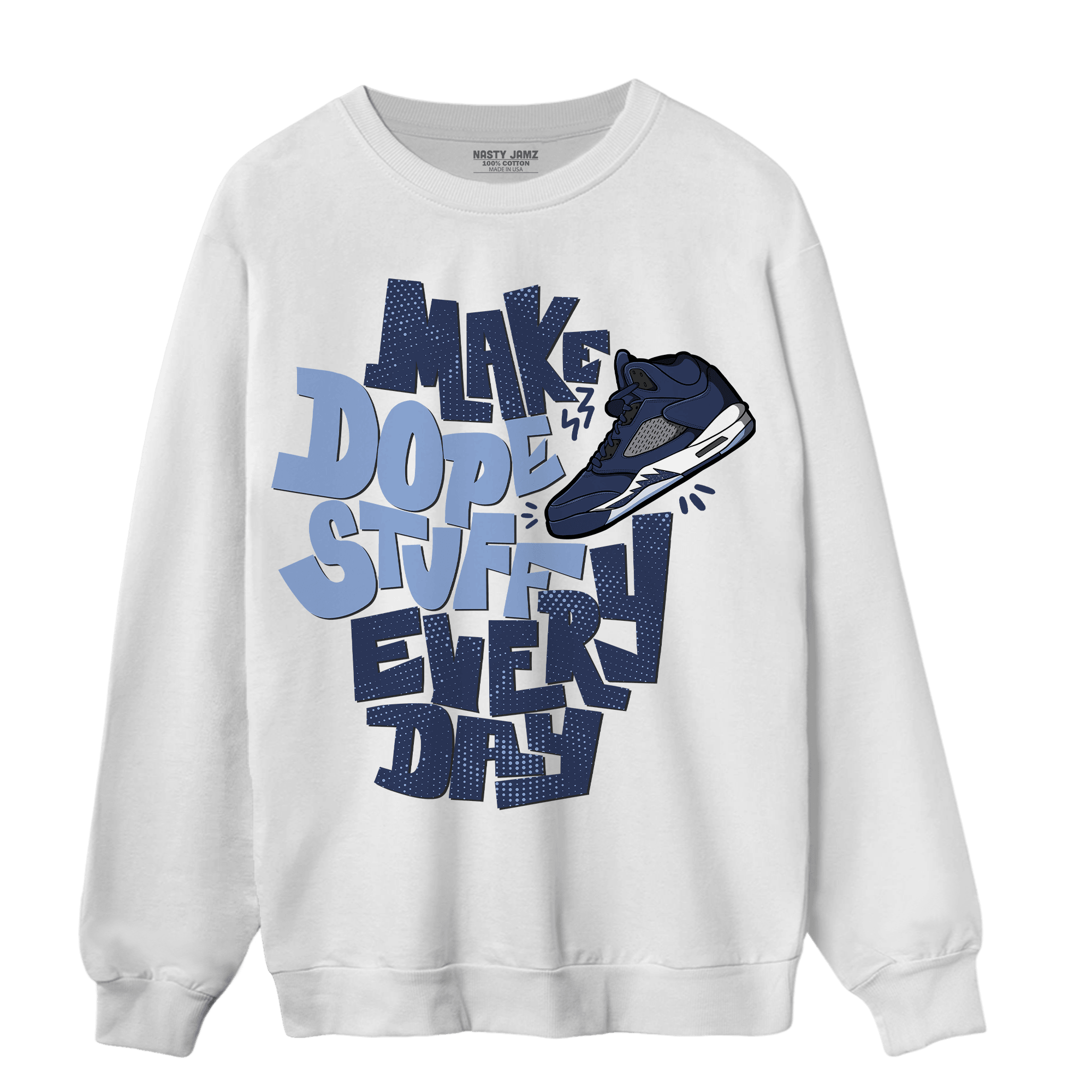 Midnight Navy 5s Sweatshirt Match Dope Sneaker - NastyJamz