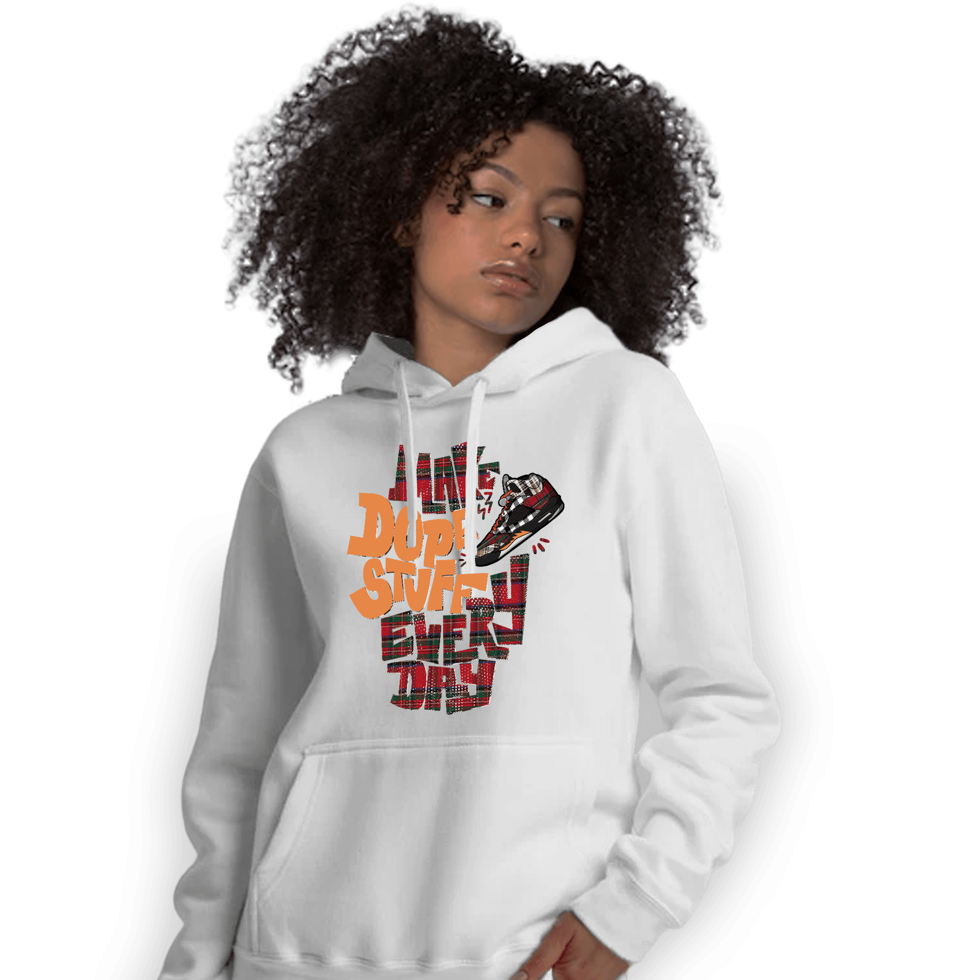 Plaid 5s Hoodie Match Dope Sneaker - NastyJamz